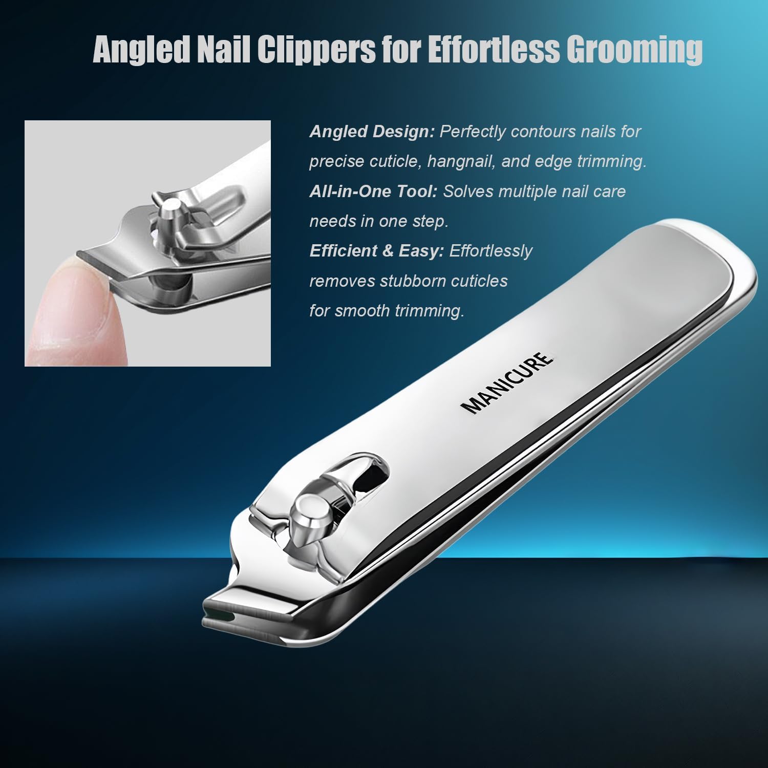 Heavy-Duty 4 PCS Nail Clippers Set with Case,Sharp High-Carbon Steel Blades for Hard Nails,Portable Grooming Tool for Men & Women,Great Christmas Gift,Stocking Stuffers Idea - Image 6