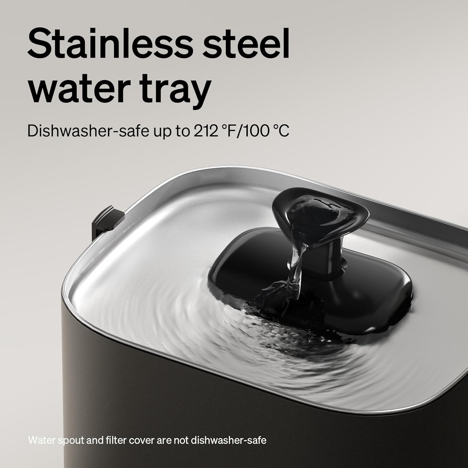 PETLIBRO Upgrade Cat Water Fountain, Cordless Cat Fountain Battery Operated, App Monitoring 3L/101oz Dockstream 2 Pet Water Fountain with Stainless Steel Tray, 5GHz WiFi Dog Water Bowl Dispenser - Image 4