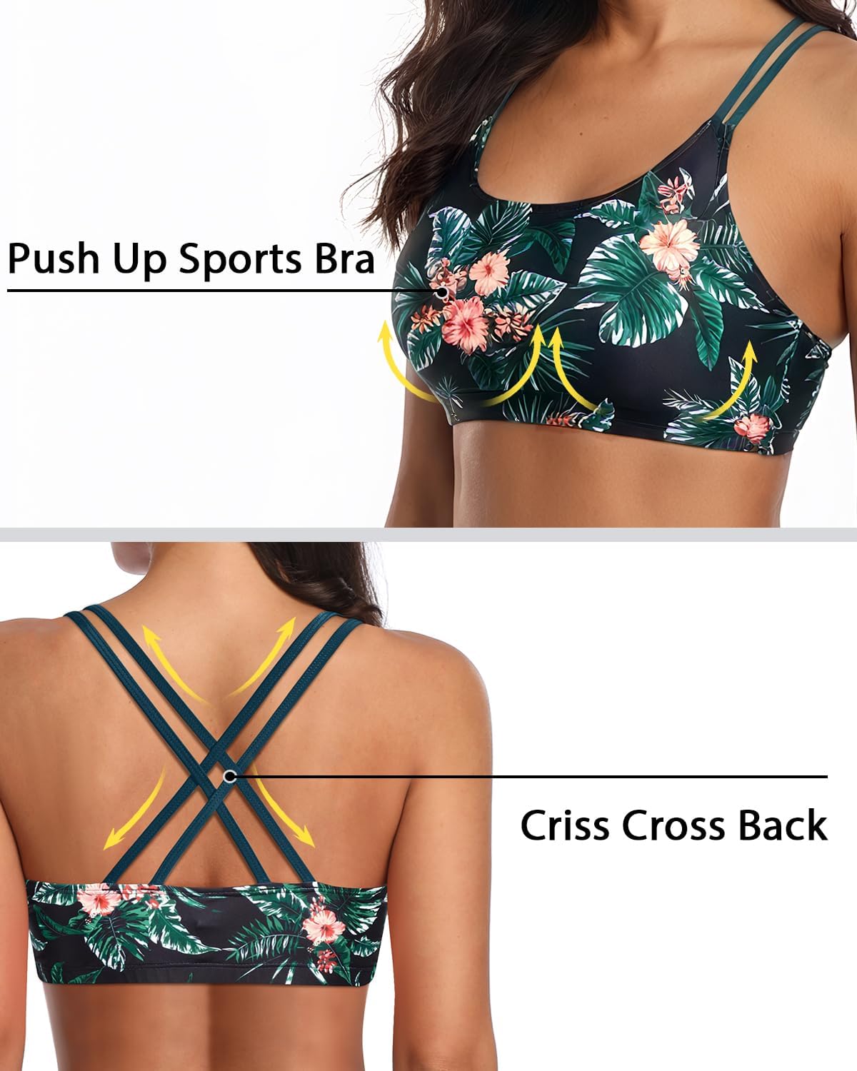Holipick 3 Piece Tankini Swimsuits for Women Tummy Control Bathing Suits Swim Tank Top with Bra Boy Shorts Teen Swimwear 2026 - Image 6