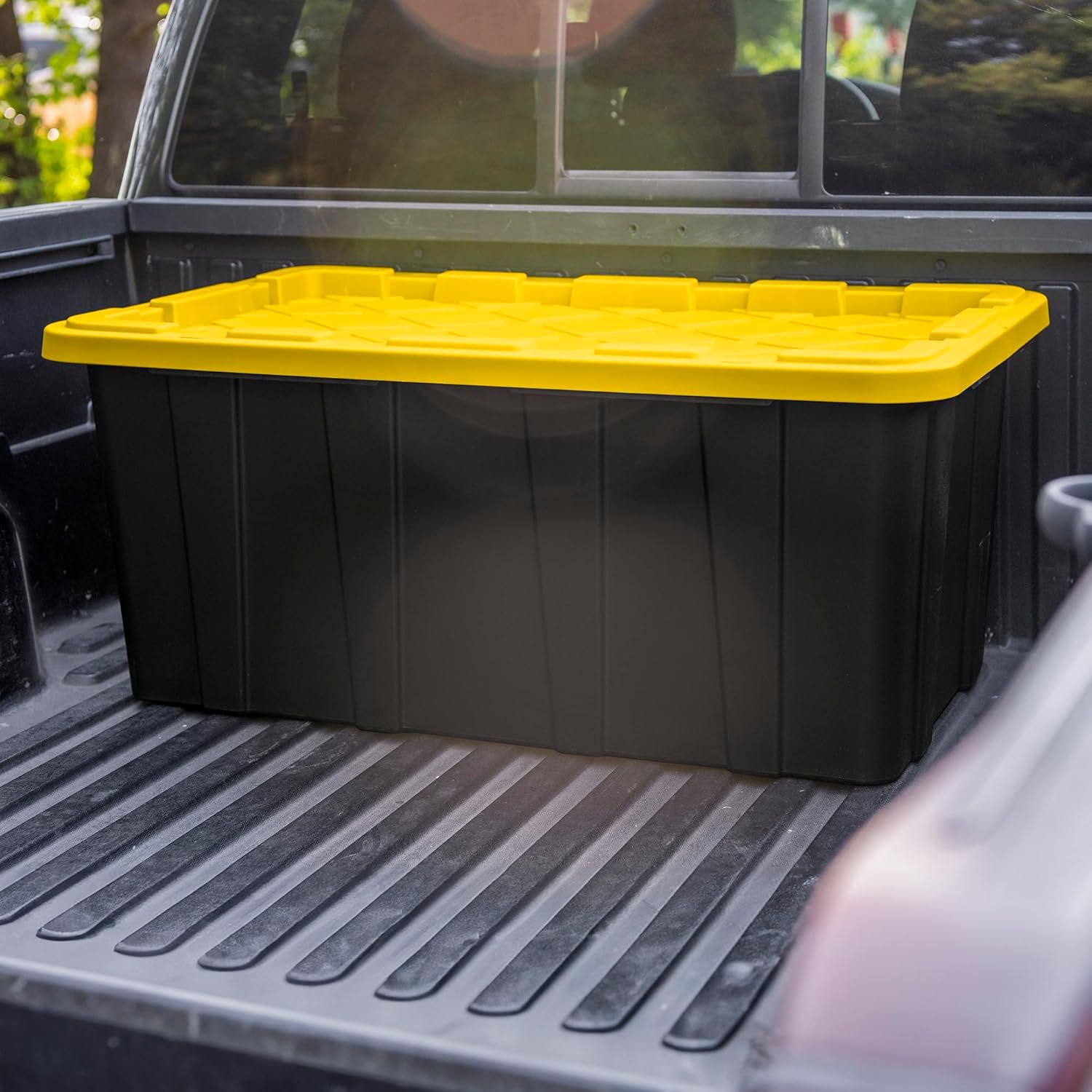 Sterilite 4-Pack Industrial Tote, Plastic Storage Container Bins with Lids, 38 Gallon - Heavy-Duty Organizing Containers for Closet, Bathroom, and Office - Image 6