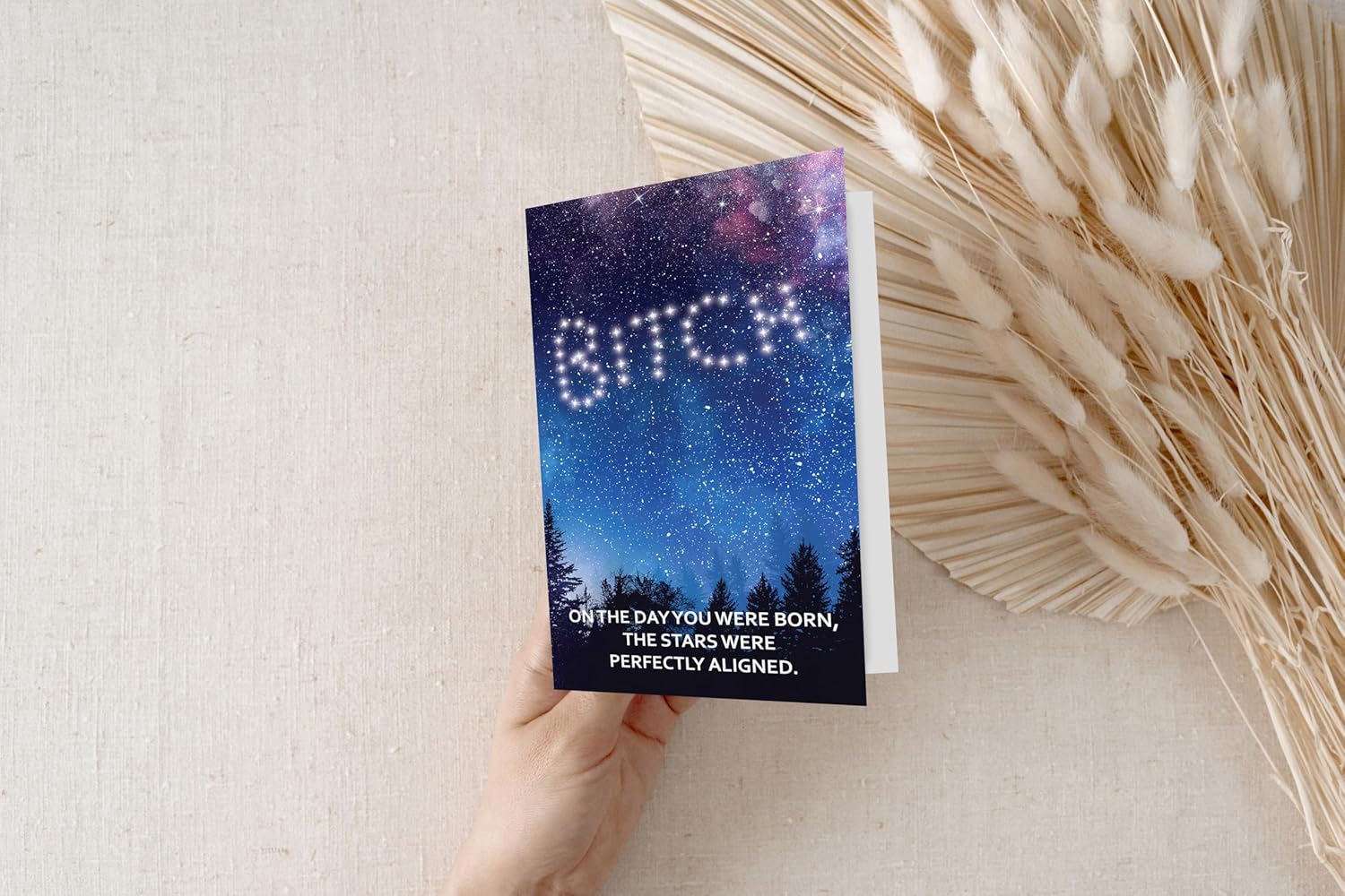 Gelid On The Day You Were Born, The Stars Were Perfectly Aligned - Funny Happy Birthday Cards for Women Her Sister - Humorous Thinking of You Gift Idea Best Friend - Bday Card for Bestie Girlfriend - Image 6