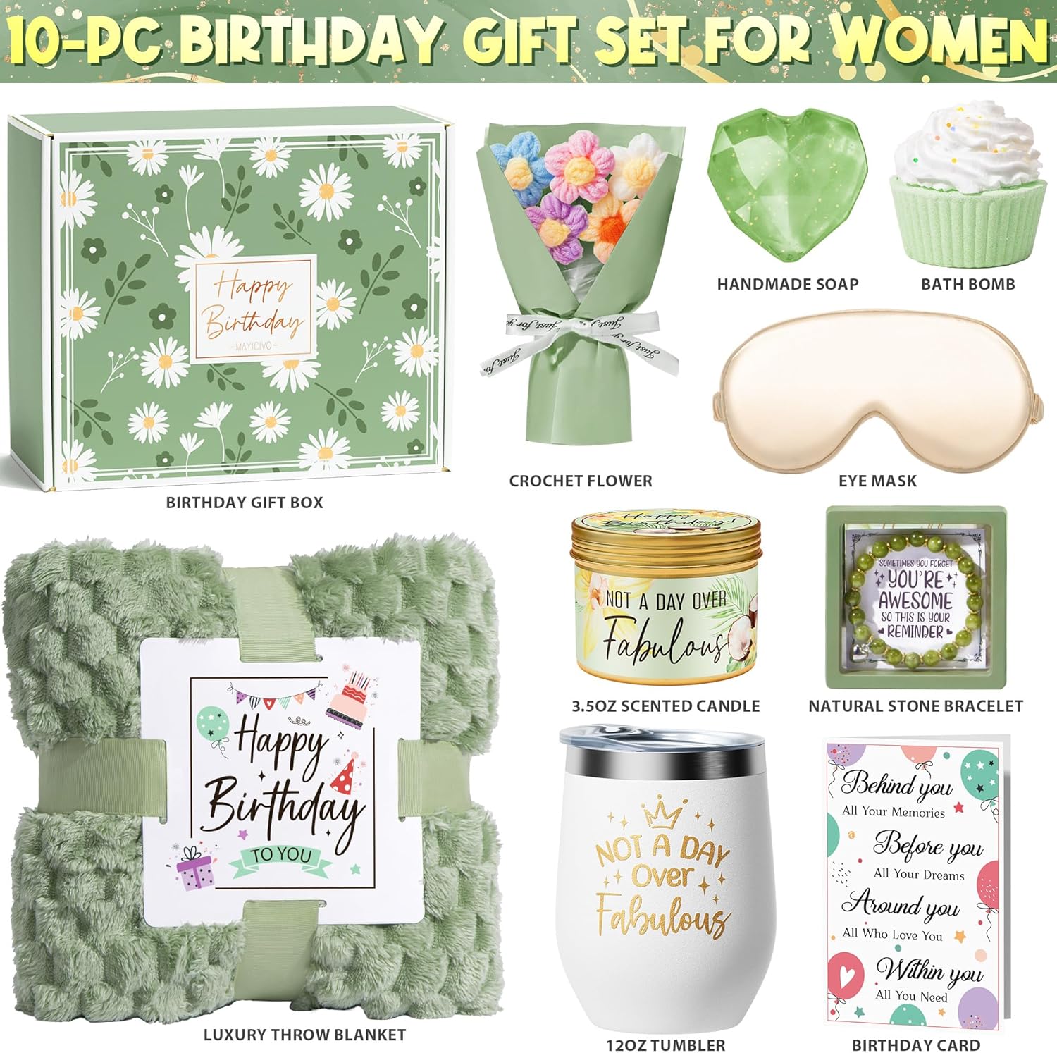 Birthday Gifts for Women Friendship, Unique Happy Birthday Gifts Basket for Mom Her Best Friend Sister Wife Girlfriend Coworker, Luxury Self Care Box Vanilla Coconut Relaxing Spa Gifts Set w/Blanket - Image 2