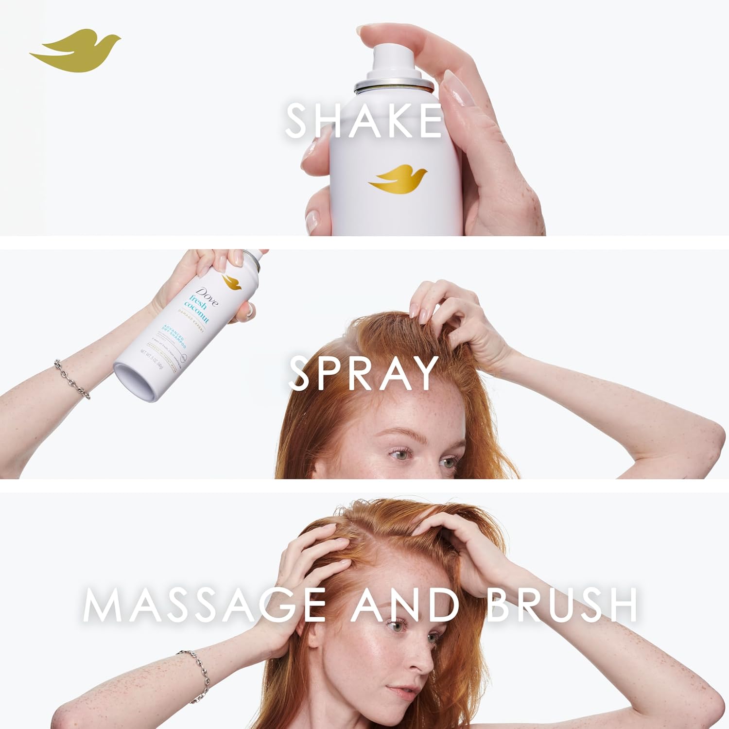 Dove Dry Shampoo Spray, Volume & Fullness, Absorbs Oil to Refresh Hair Without Washing, 5 oz (2-Pack) - Image 9
