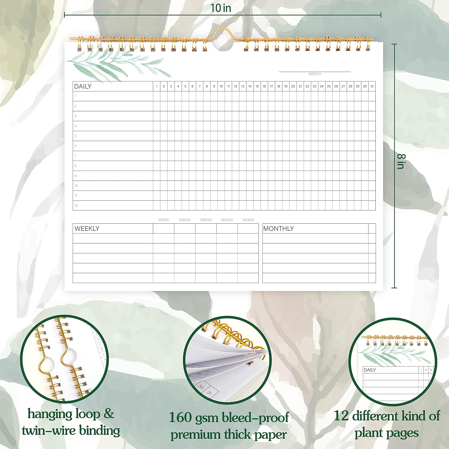 Habit Tracker Calendar- 12 Months Undated Daily, Weekly & Monthly Period Habit Tracker Journal, Writable Habits Track Calendar for Goal Setting, Boost Productivity, Workout Motivation & Self Care Tool - Image 3