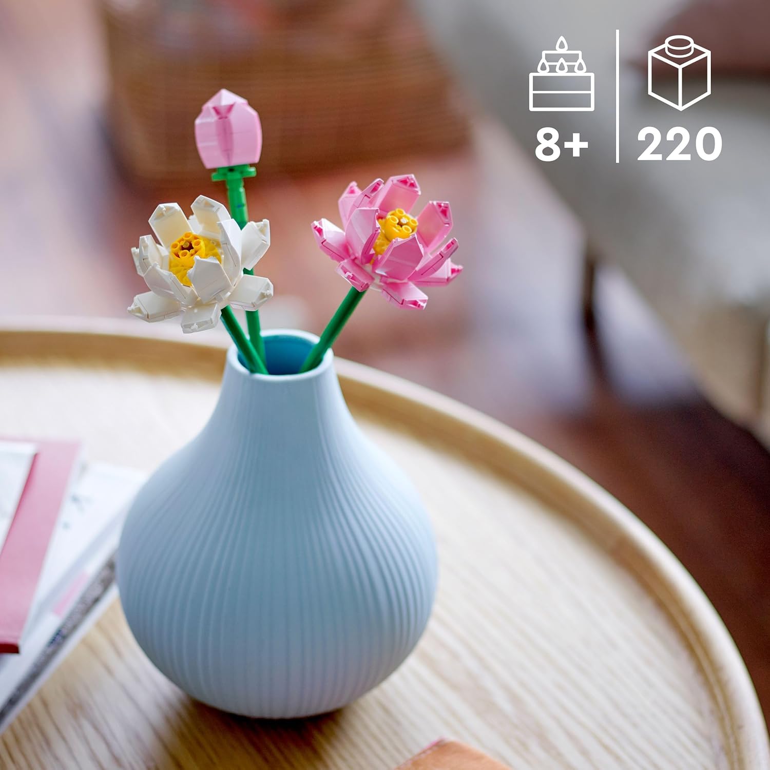 LEGO Lotus Flower - Building Toy for Kids, Girls & Boys, Ages 8+ - Artificial Lotus Flowers for Home Decor & Display - Creative Gift Idea for Her & Him - 40647 - Image 3