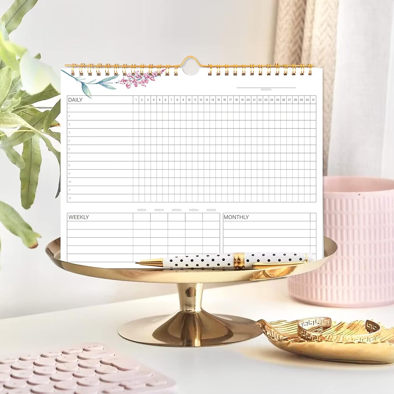 Habit Tracker Calendar- 12 Months Undated Daily, Weekly & Monthly Period Habit Tracker Journal, Writable Habits Track Calendar for Goal Setting, Boost Productivity, Workout Motivation & Self Care Tool - Image 5