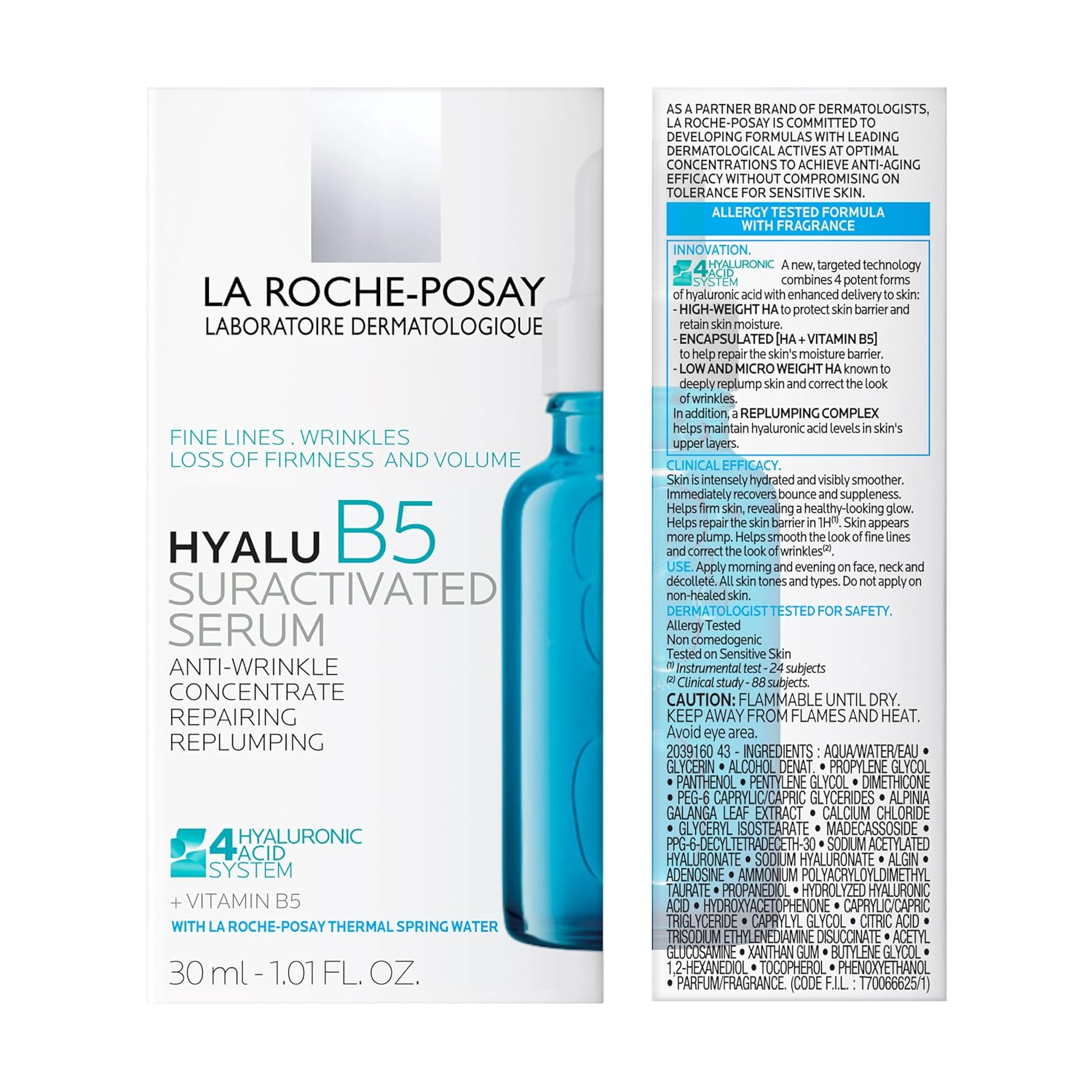 La Roche-Posay Hyalu B5 Pure Hyaluronic Acid Serum for Face, Vitamin B5 + Hyaluronic Acid + Madecassoside, Hydrating Serum Visibly Plumps Skin, Sensitive Skin Safe, Anti Aging, Oil-Free - Image 11