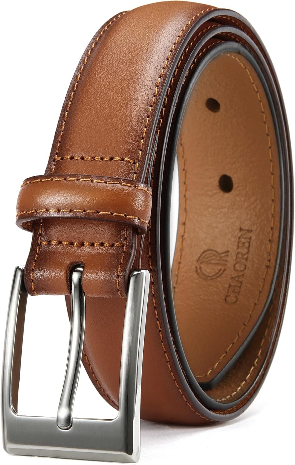 CHAOREN Mens Belts Leather Gift for Men - Ideal Match for Mens Dress Shoes