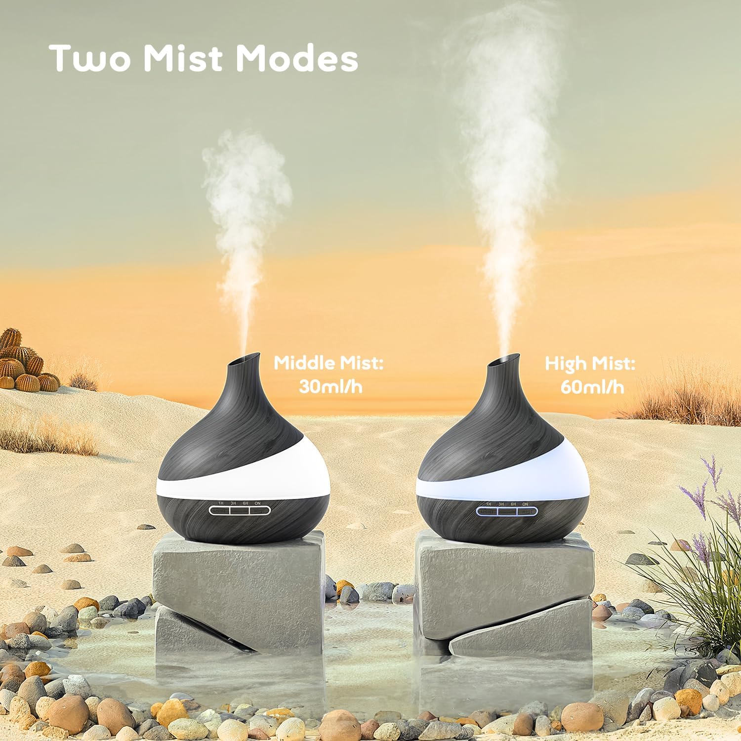 500ML Essential Oil Diffuser: Aroma Diffuser with Remote Control for Hotel Spa Yoga Room - Humidifiers for Bedroom with 14 Colors LED Night Light for Kids/Women Home Relaxation - Image 4