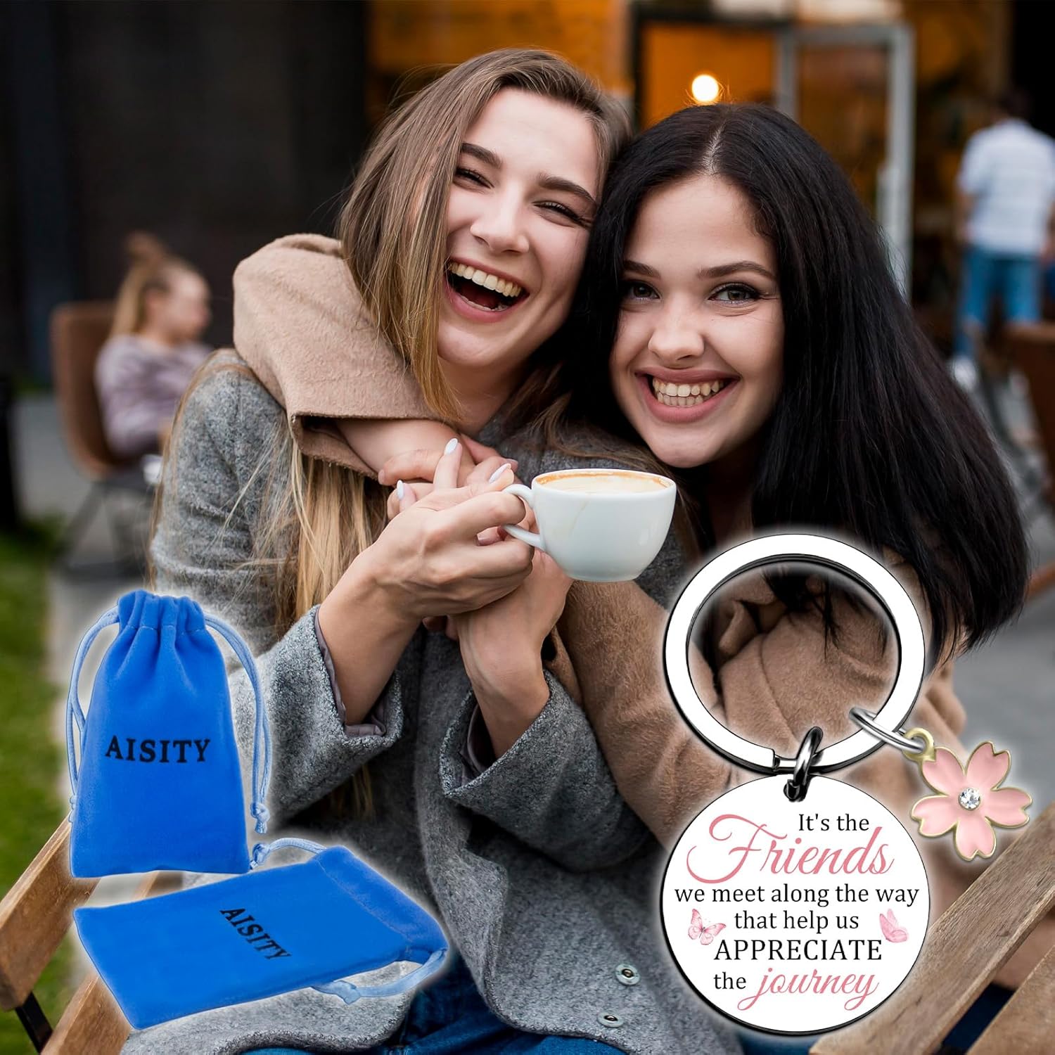 Aisity Mothers Day Gifts for Friend Best Friend Keychain for Women Unique Friendship Gifts for Women Friends Small Gift for Friends Female Teen Girls Cute Christmas Birthday Mothers Day Gift - Image 7