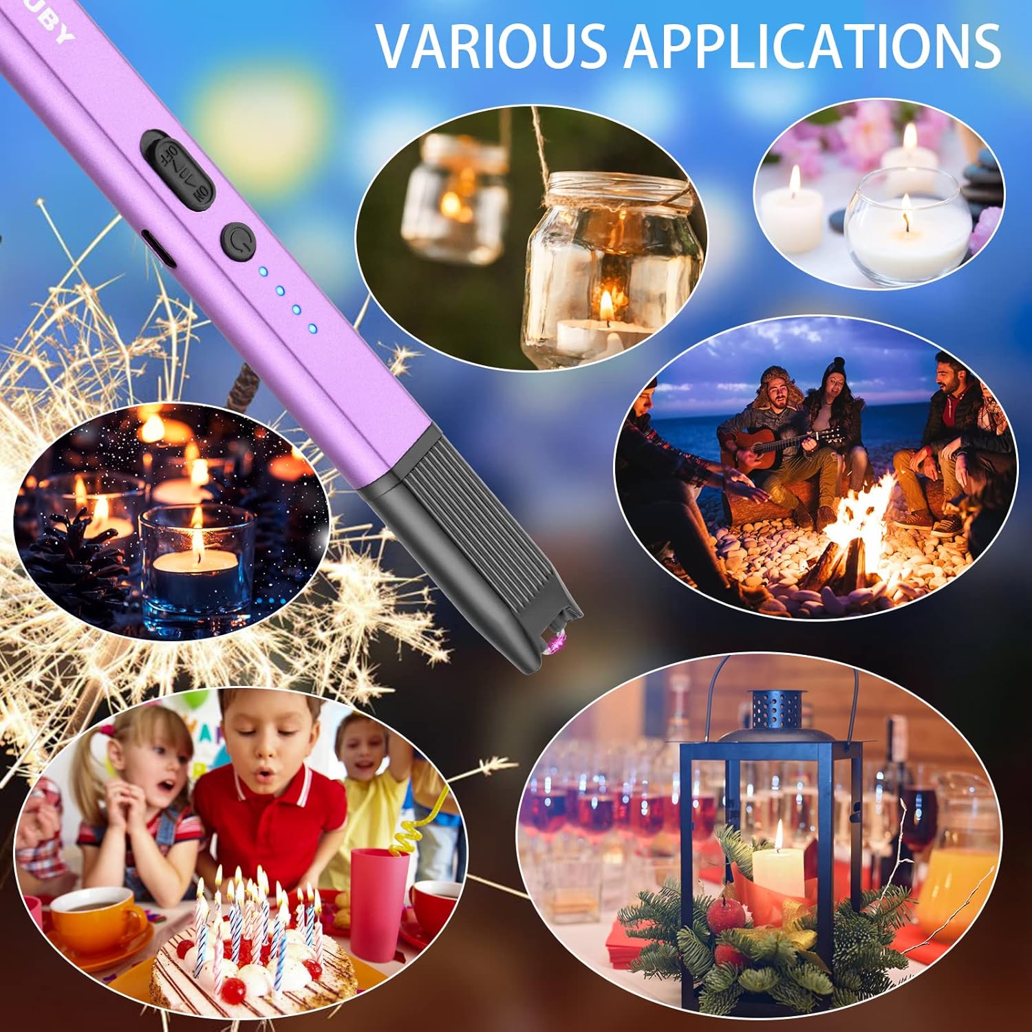 MEIRUBY Lighter Stocking Stuffers for Adults Wife Mom, Electric Candle Lighter for Women Mom Candle Lover Christmas Birthday Present Ideas Gifts, Cool Gadgets for Women Men 2025 - Image 7