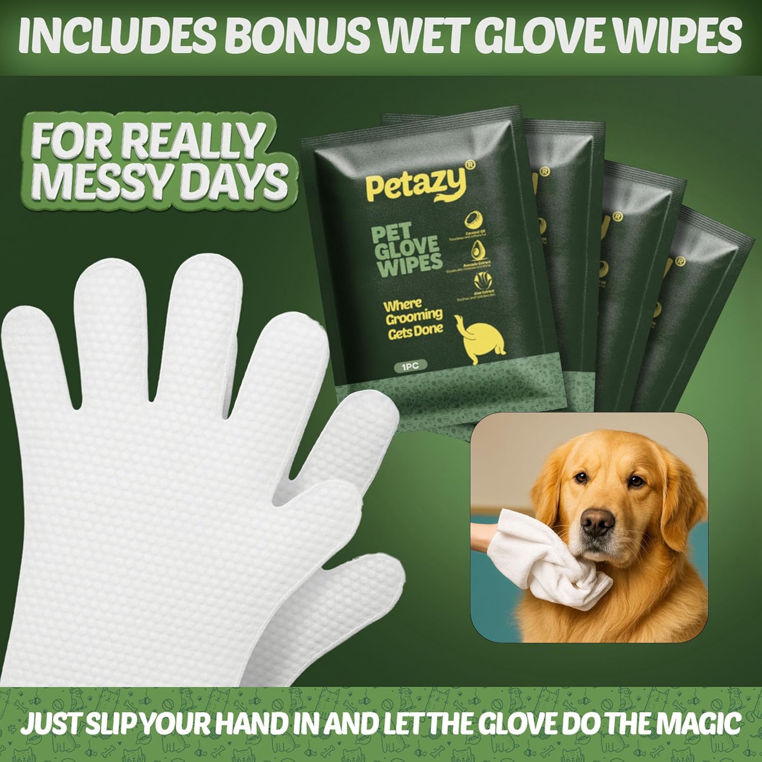 Pet Wipes for Dogs and Cats – Hypoallergenic Dog Wipes for Cleaning & Deodorizing Paws and Butt, Grooming & Hydrating Body, Ears and Face, Lavender Scent, 400 Pack - Image 4