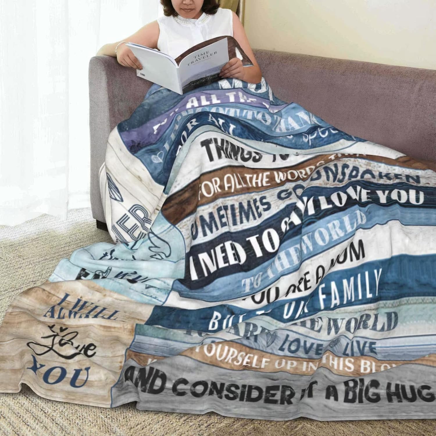 Gifts for Mom, Anniversary Birthday Gifts for Mom, Blanket to Mom from Daughter Son, Presents for Mother's Day,Christmas, Valentines, Soft Flannel Throw Blanket Bed Blanket (50x60) - Image 2