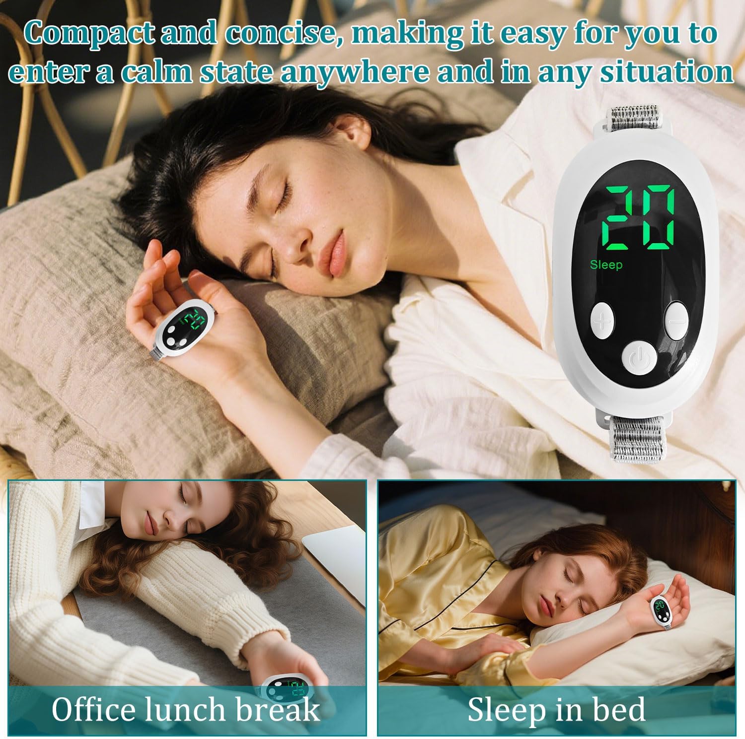 Handheld Sleep Aid Device, Sleep Assisted Low-Frequency Pulse Generator, Relief Anxiety Help Sleep, USB Rechargeable - Image 6