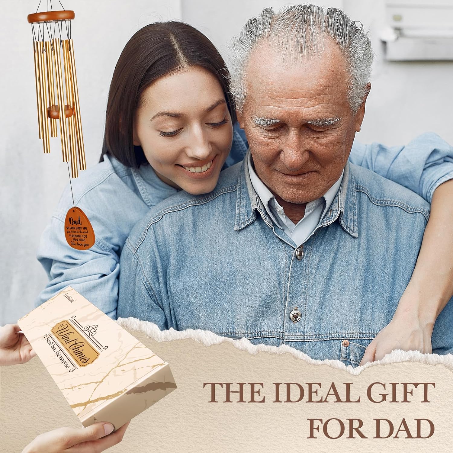 Gifts for Dad, Dad Wind Chimes, Best Gift for Dad, Birthday Gifts for Father from Daughter Son, Present for Dad, Father, Husband, Men, Dad Gift Ideas for Father's Day Thanksgiving Christmas - Image 2