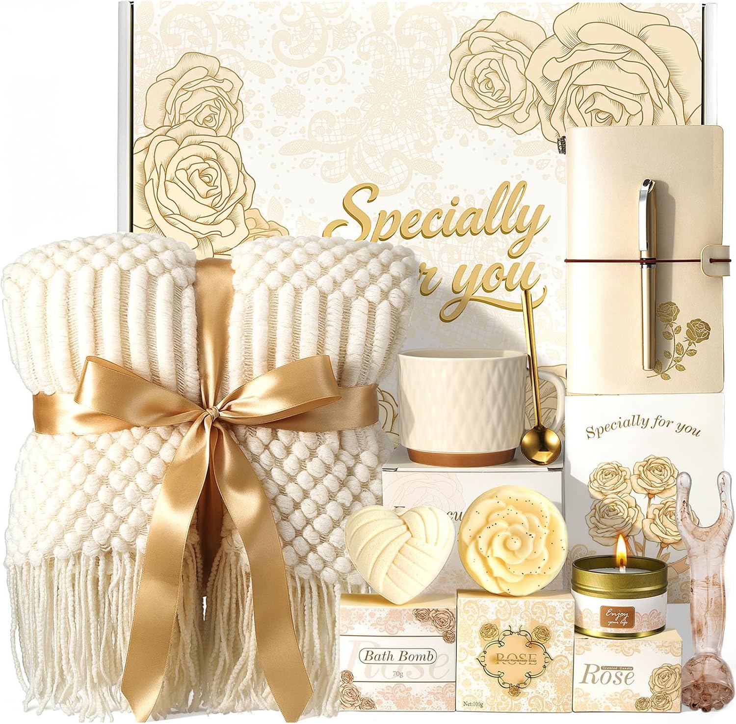 Gifts for Womens Birthday Gifts for Women Self Care Gift - Thinking of You Relaxation Gift Spa Gifts Baskets for Women, Easter Mothers Day Get Well Comfort Gifts for Women Her Wife Sister Best Friend