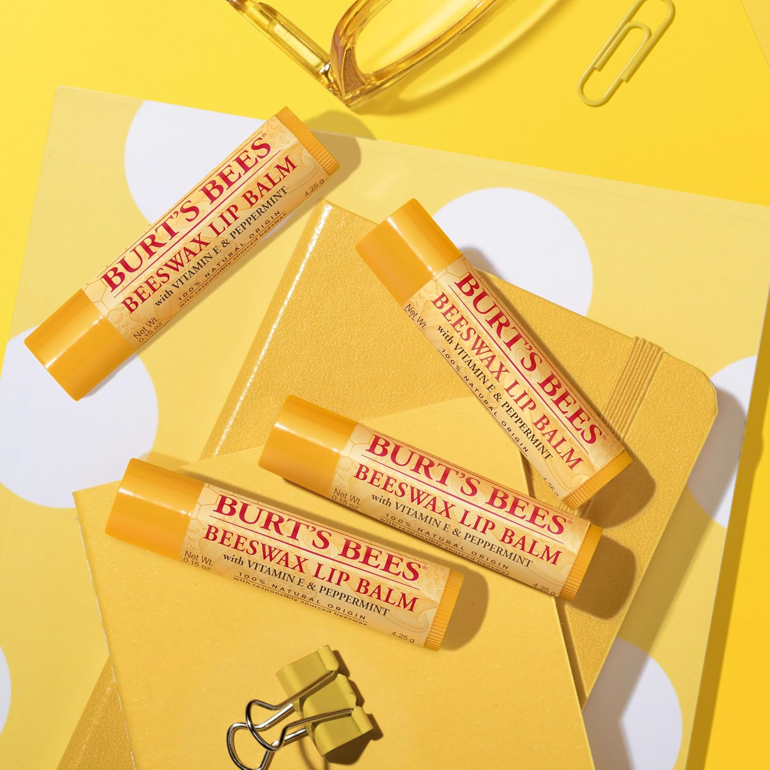 Burt's Bees Lip Balm Beeswax and Ultra Conditioning Lip Balm Pack, Hydrating Lip Moisturizer with Kokum and Shea Butter, Natural Origin Lip Care, 4 Tubes, 0.15oz. - Image 6