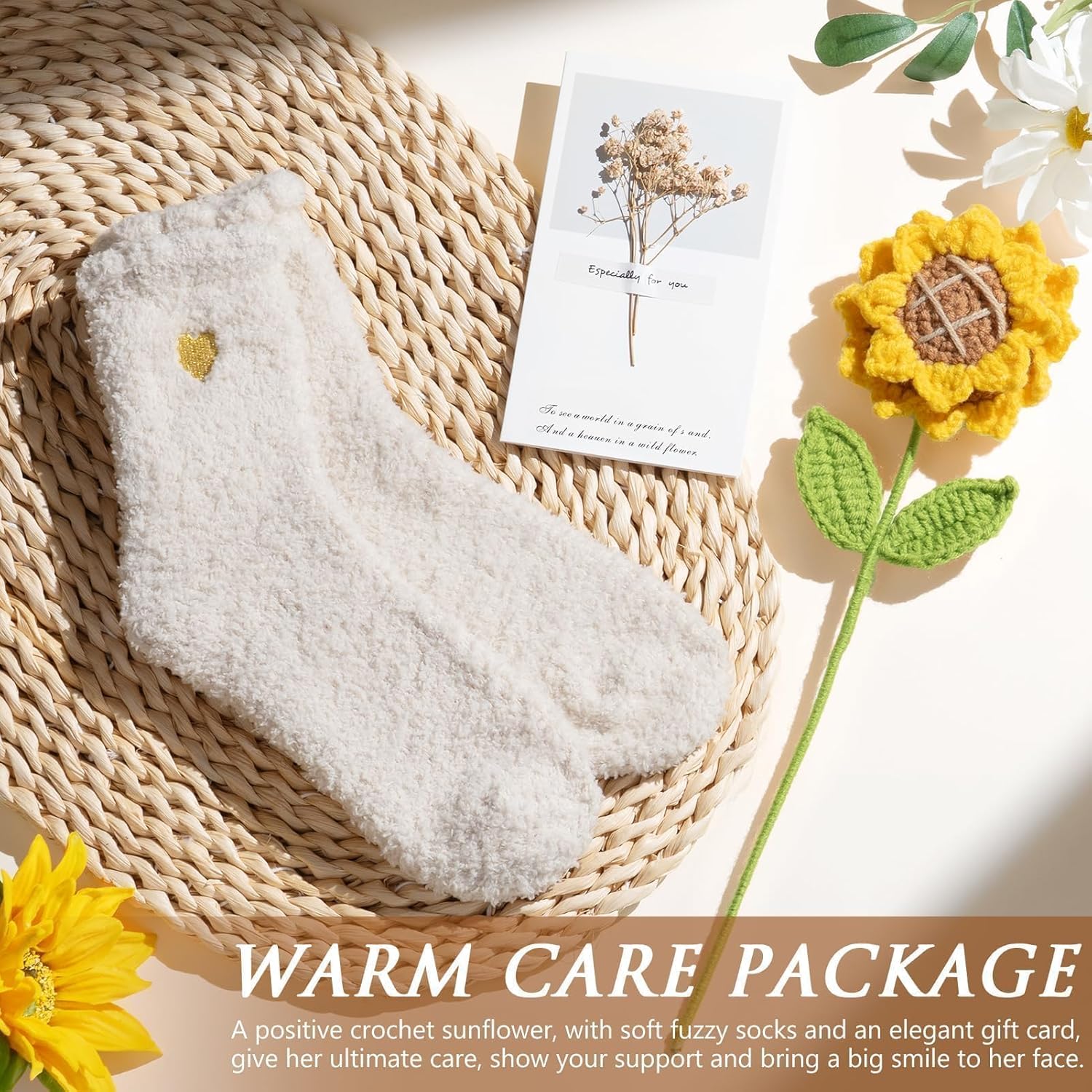 Birthday Gifts for Women Self Care Get Well Soon Gift Basket, Spa Care Package Thinking of You Sunflower Gifts, Sending Sunshine Box Unique Easter Mother's Day Gift for Women Mom Sister Her Grandma - Image 8