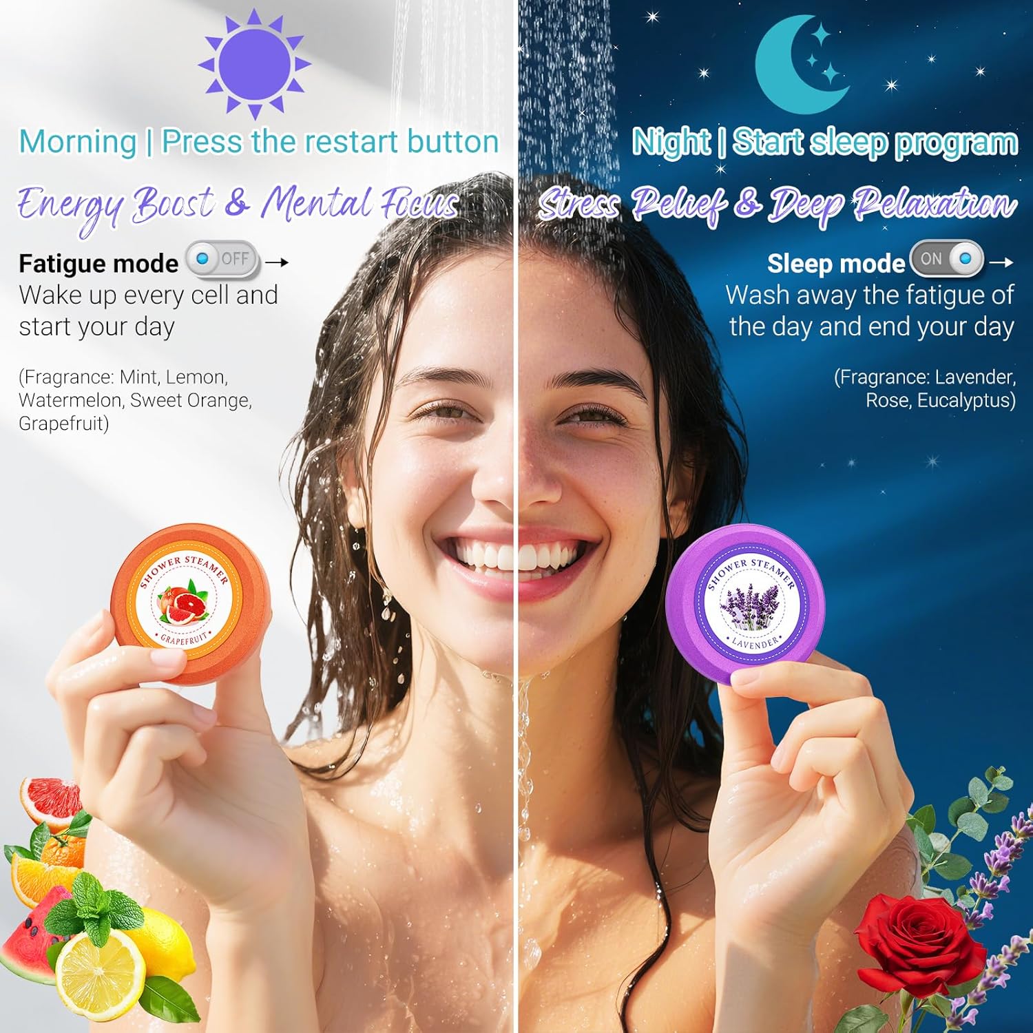 Shower Steamers Aromatherapy - sanyi Birthday Gifts for Women, Teens Easter Basket Stuffers for Adults Girls, Shower Bombs with Natural Essential Oils Self Care - Image 2