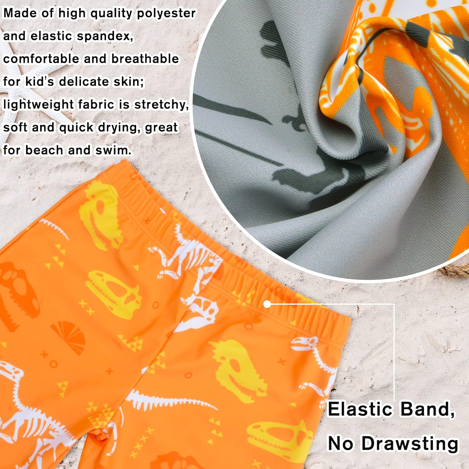Boys Two Piece Rash Guard Swimsuits Sets Kids Long Sleeve Sunsuit Swimwear Sets - Image 4