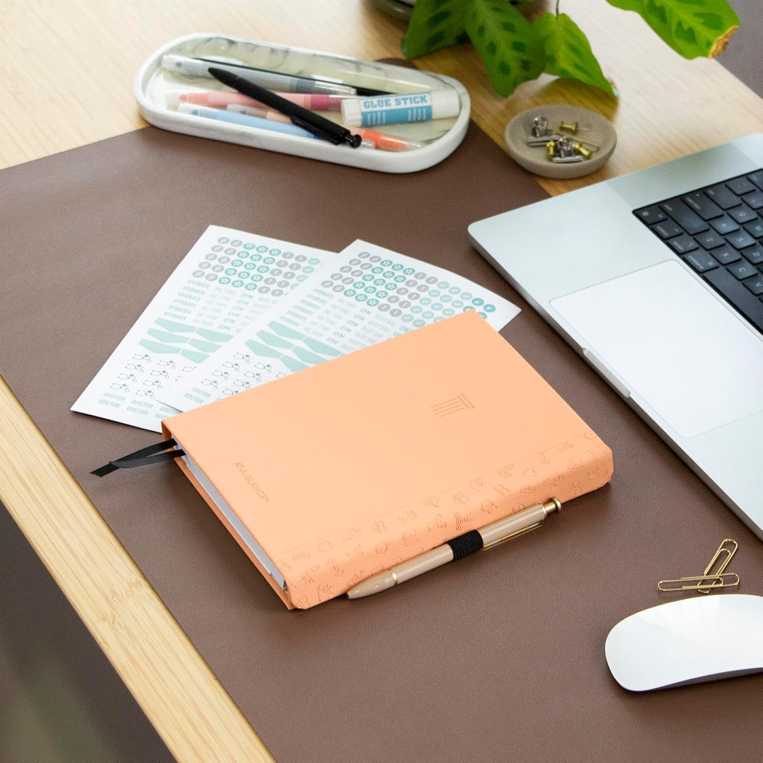 AT-A-GLANCE Wellness Journal, Undated Planner Weekly & Monthly, Self-Care Tracker for Mental & Physical Health, 5-3/4" x 8-1/4", Foundation, Peach (FDH-200) - Image 11
