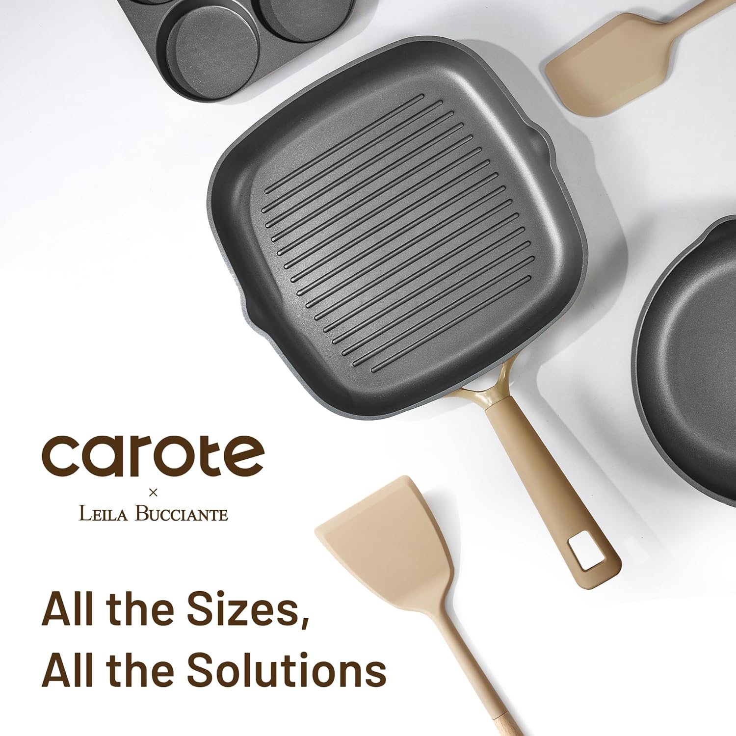 CAROTE 31PCS Pots and Pans Set, Nonstick Cookware Set Kitchen Non Stick Induction Titanium Cookware Non-toxic Granite Cooking set, PFOA Free - Image 7