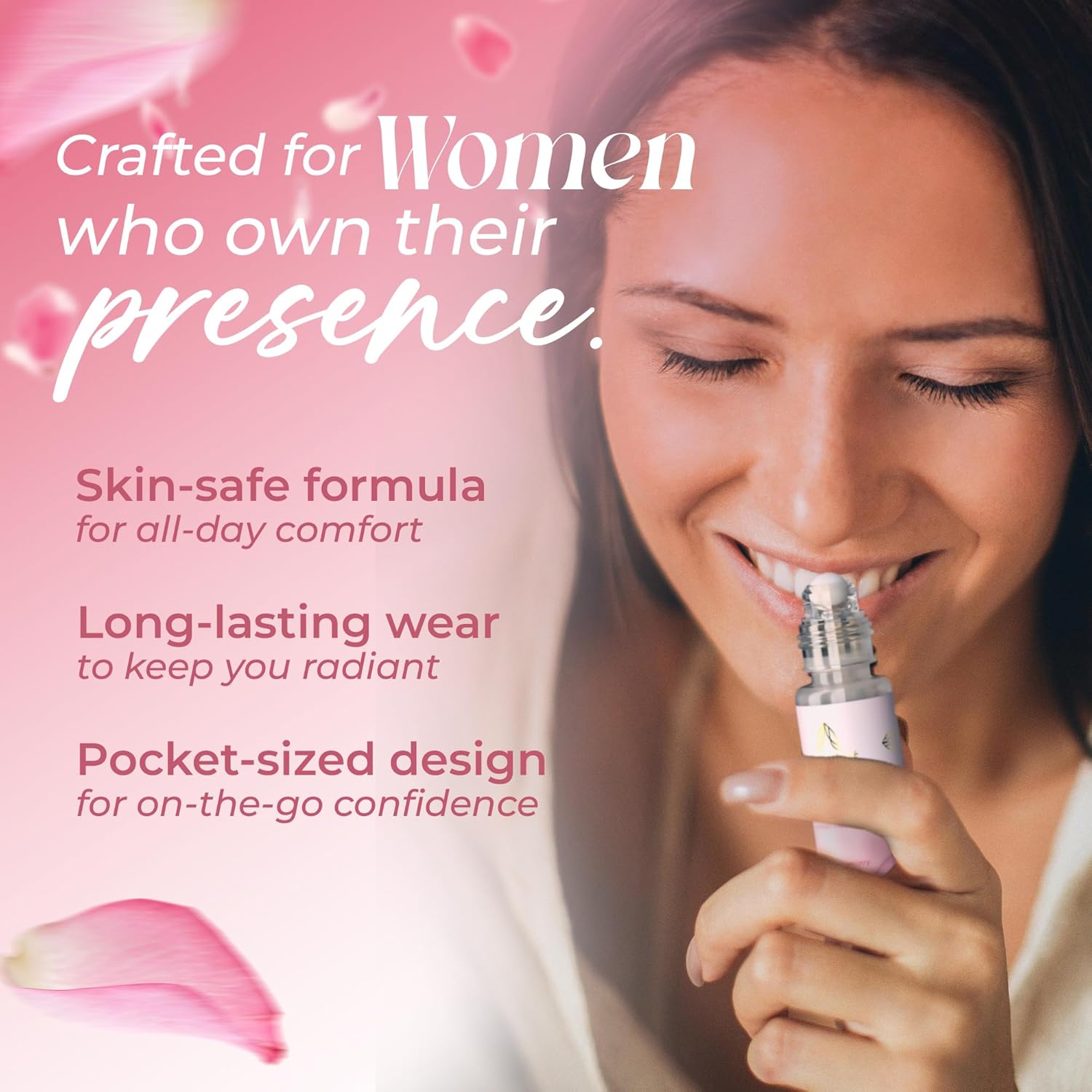Concentrated Pheromones Perfumes For Women - Premium Enhanced Scents Feromonas Perfume Oil Cologne - Travel Size, Rollerball with Sweet, Floral, Feminine Scent 0.34 oz (10 mL) - Image 5
