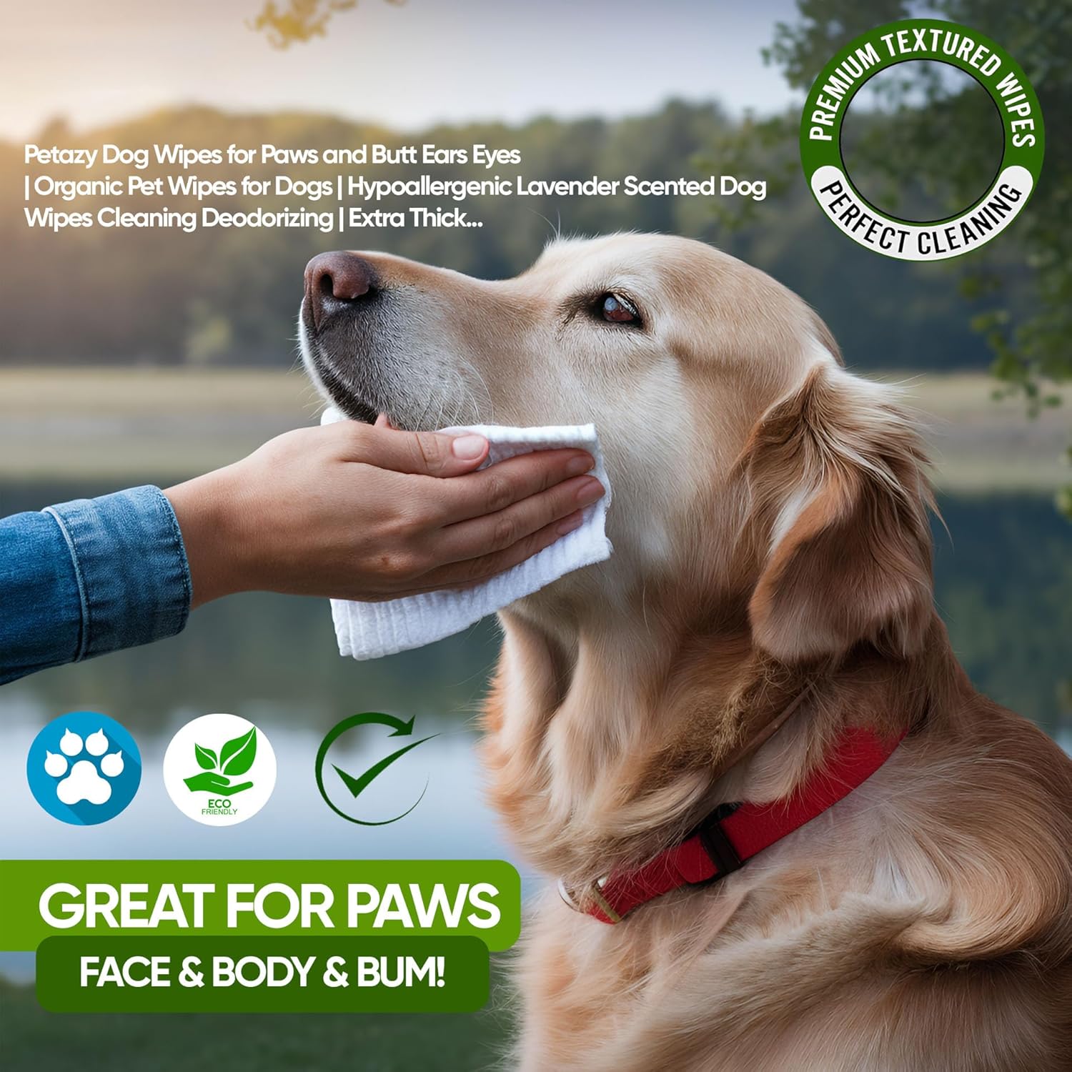 Pet Wipes for Dogs and Cats – Hypoallergenic Dog Wipes for Cleaning & Deodorizing Paws and Butt, Grooming & Hydrating Body, Ears and Face, Lavender Scent, 400 Pack - Image 5