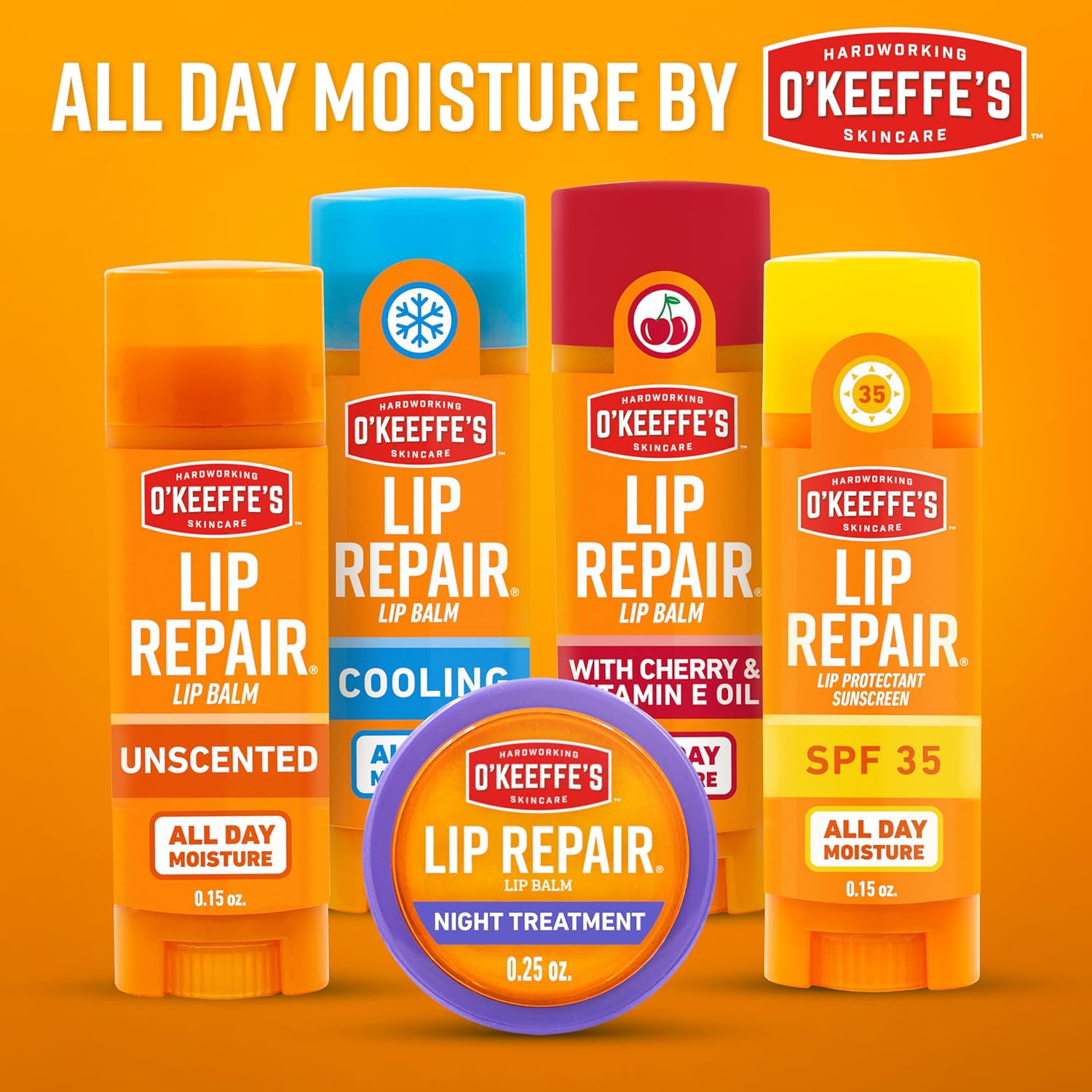 O'Keeffe's Lip Repair Lip Balm with Cherry & Vitamin E Oil - Stick (3 Pack) - Moisturizer for Extremely Cracked, Dry Lips - Image 9