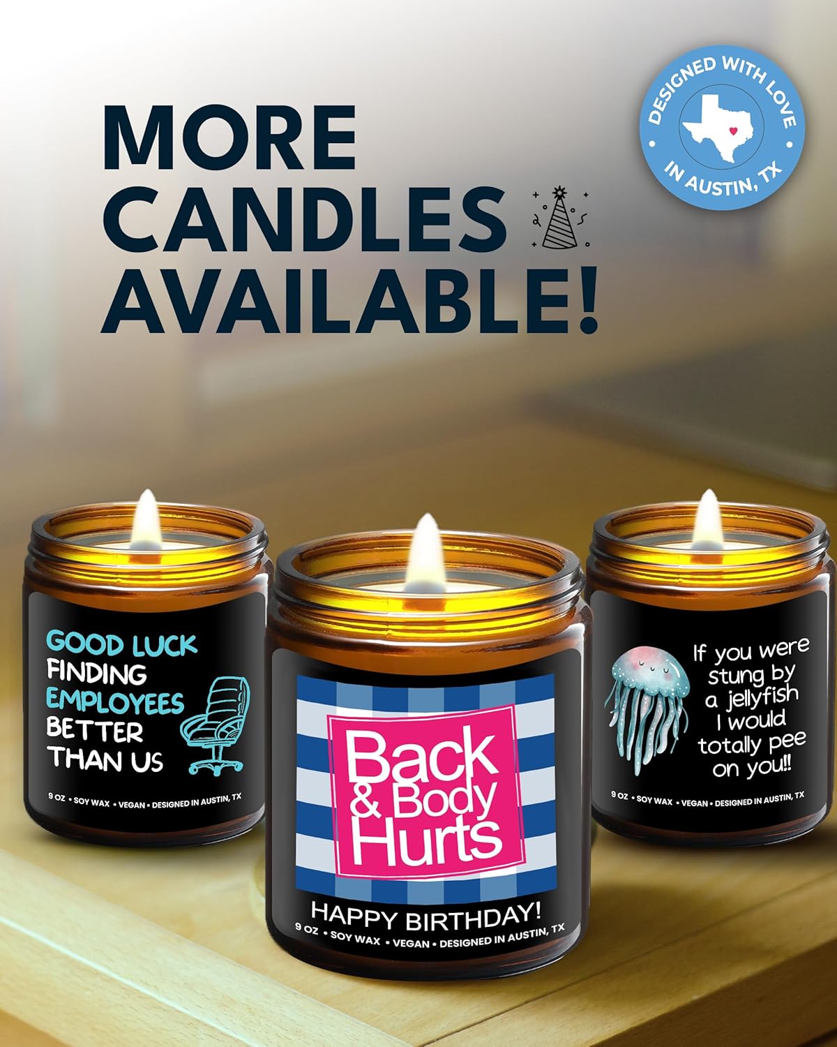 Funny Happy Birthday Candle, Unique Happy Birthday Gifts for Women and Men, Fun Gift Ideas for 30th, 40th, 50th and 60th Birthdays, Back and Body Hurts Candle, Long-Lasting Scent, Gift-Ready - Image 6