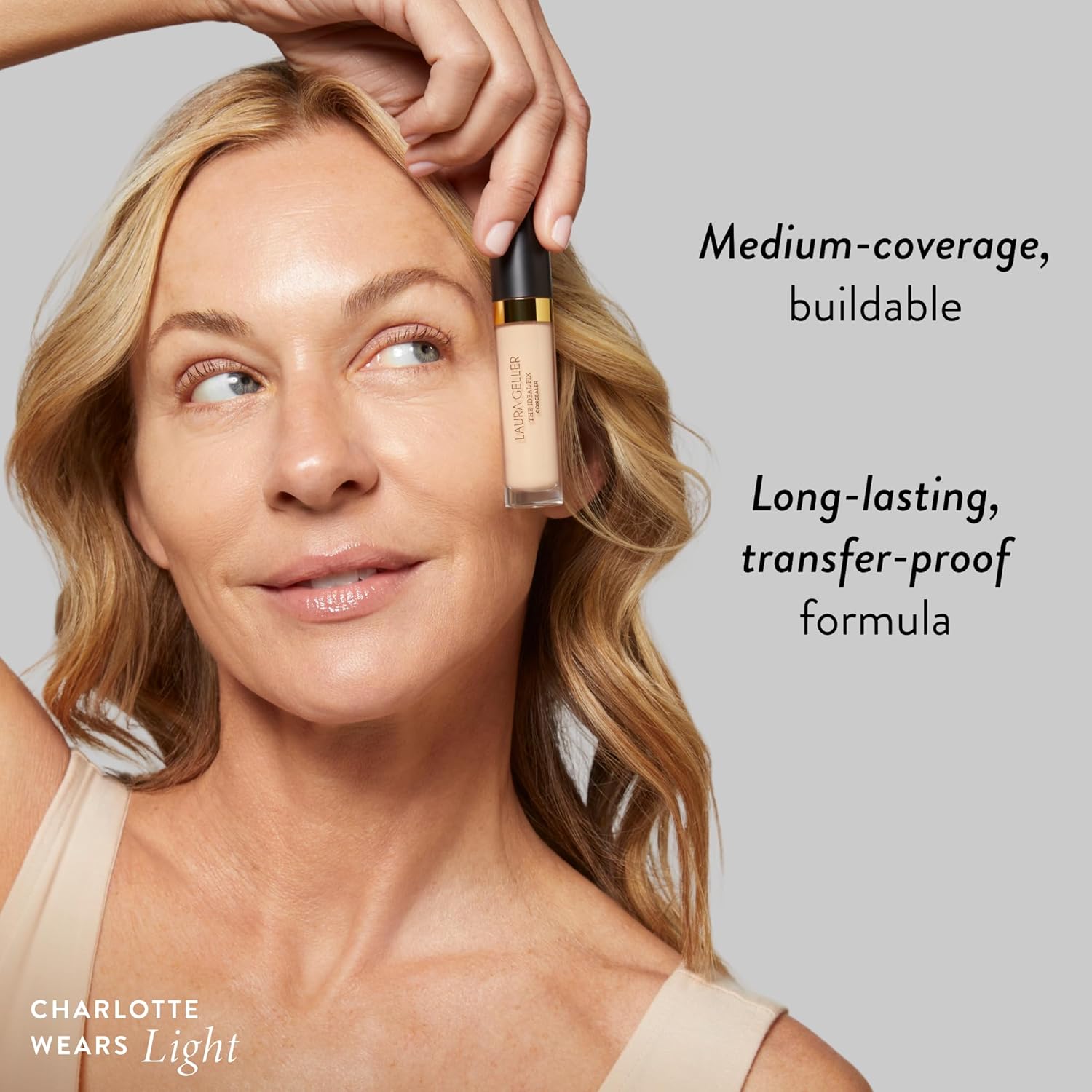 LAURA GELLER NEW YORK The Ideal Fix Concealer - Light - Buildable Medium to Full Coverage Liquid Concealer - Covers Under Eye Dark Circles & Blemishes - Long-Lasting - Image 9