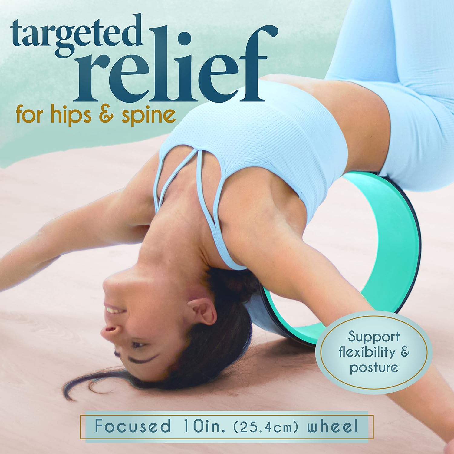 Florensi Yoga Wheel (3-Pack) - Back Stretcher and Back Roller for Back Pain, Yoga Roller for Muscle Relaxation, Pain Relief, Cracking and Popping - Image 6
