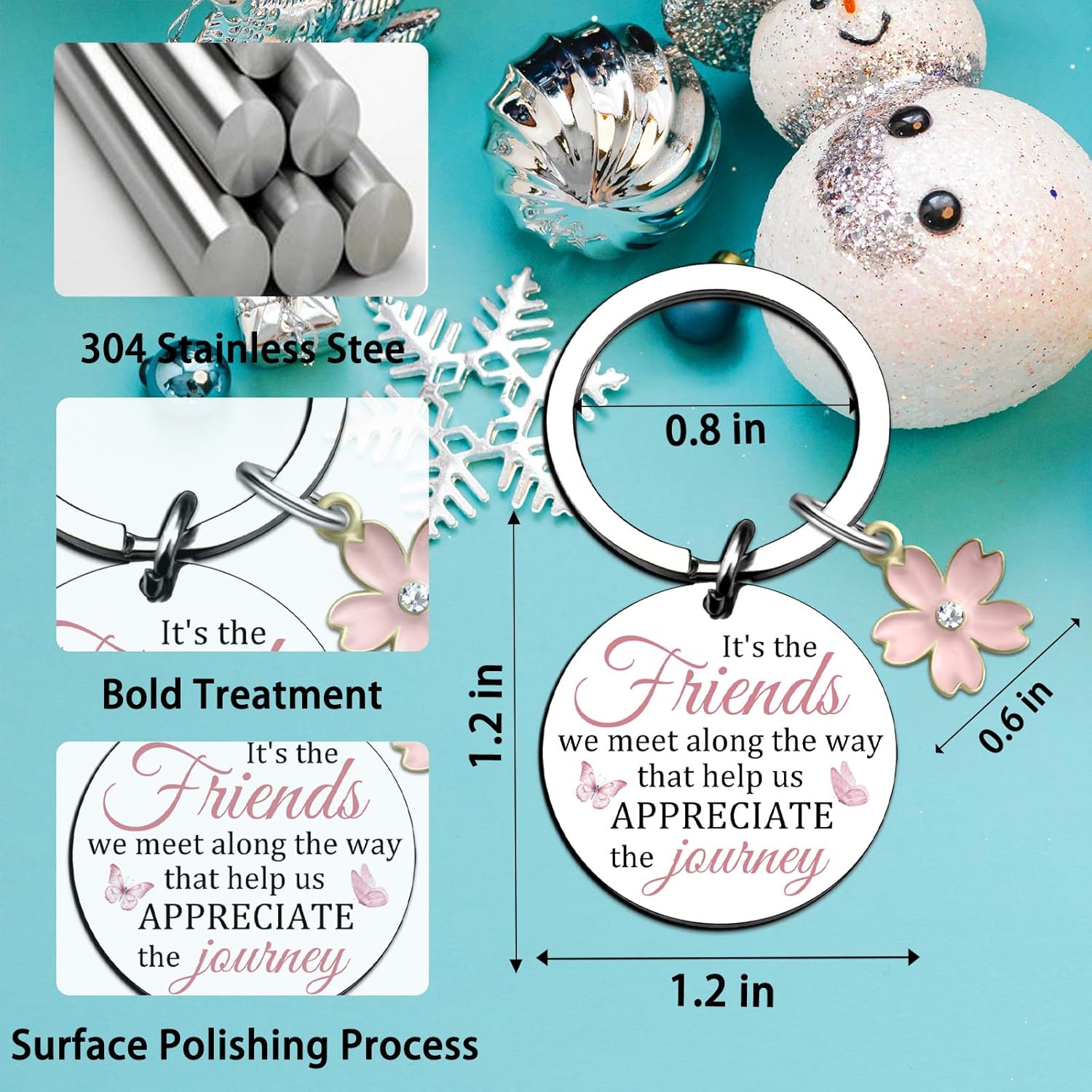 Aisity Mothers Day Gifts for Friend Best Friend Keychain for Women Unique Friendship Gifts for Women Friends Small Gift for Friends Female Teen Girls Cute Christmas Birthday Mothers Day Gift - Image 6