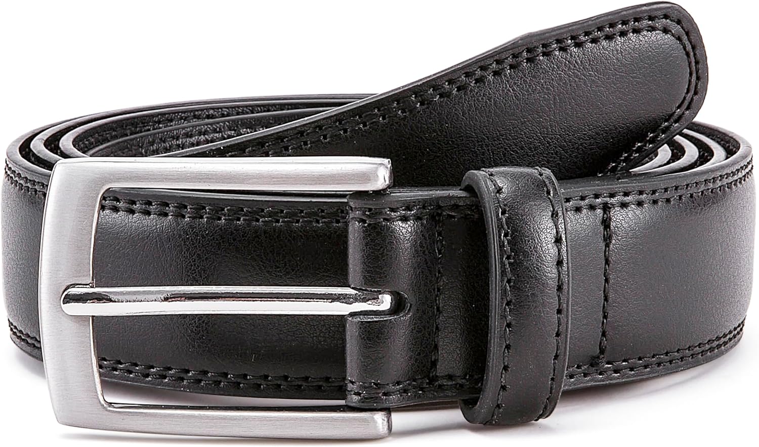 MILORDE Men's Genuine Leather Dress Belt, Handmade, 100% Cow Leather, Fashion & Classic Designs for Work Business and Casual - Image 2