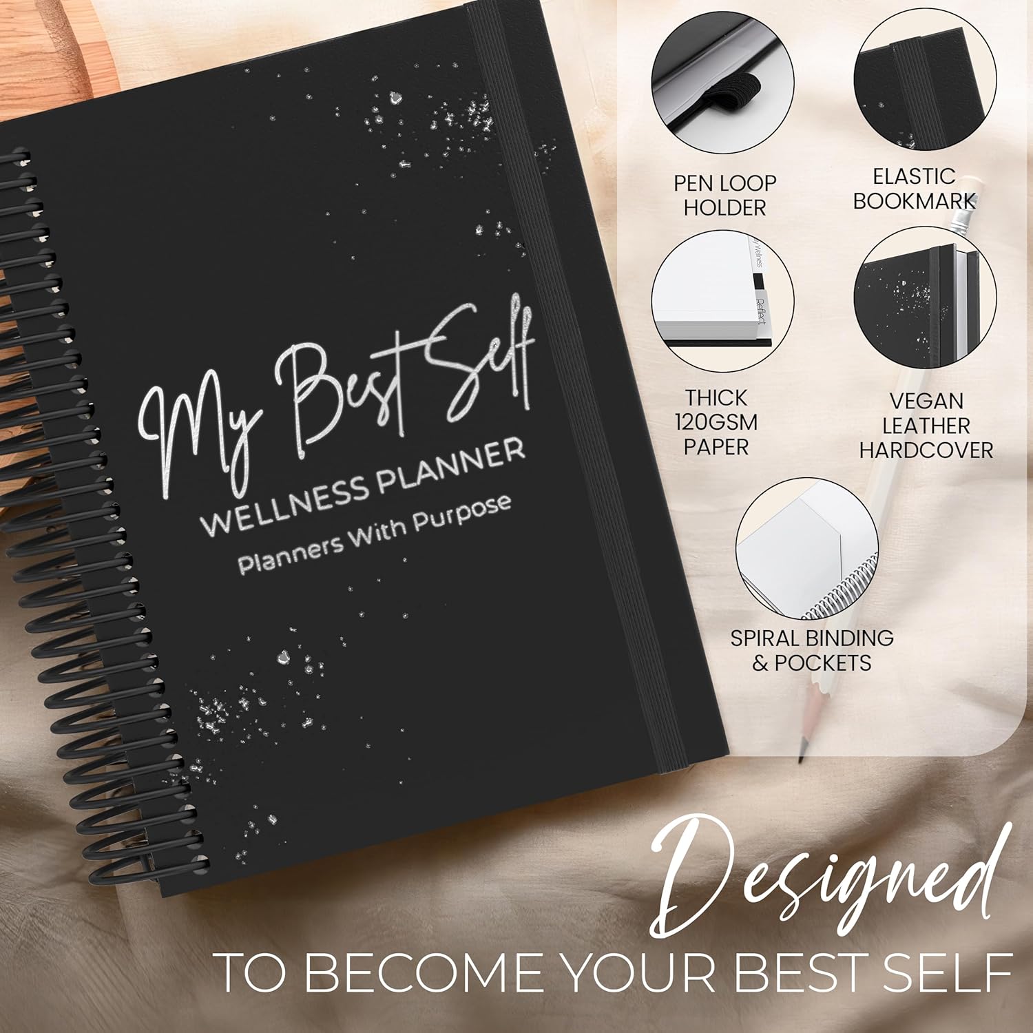 Wellness Journal – Daily Self Care Lifestyle Planner to Support Overall Health – Self Love Diary to Practice Gratitude, Goal Setting, Reflection, & Mindfulness for My Best Self - Image 7