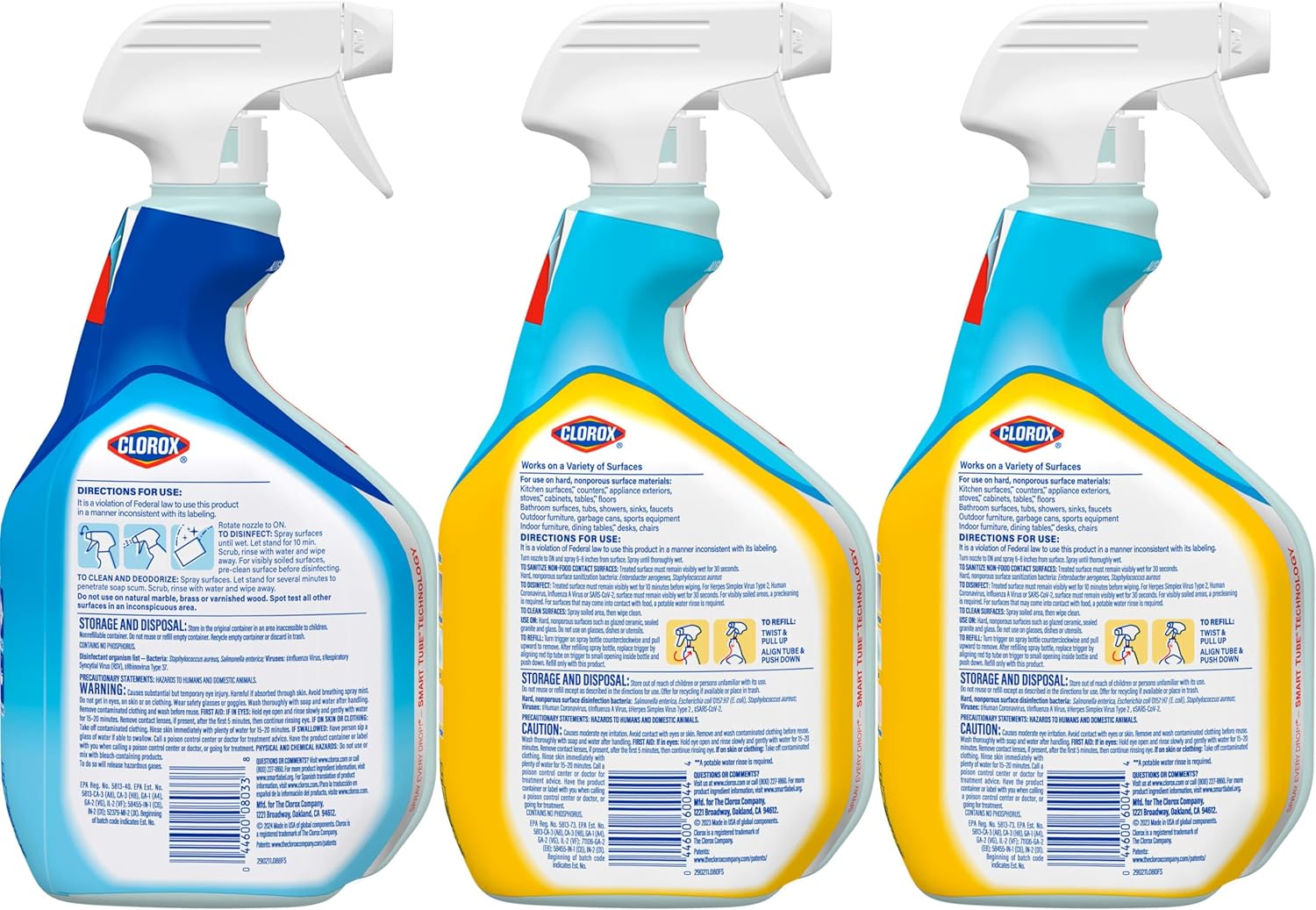Clorox Disinfecting All-Purpose Cleaner 32 Oz and Disinfecting Bathroom Cleaner, Household Essentials, 30 Oz, Pack of 3 - Image 12