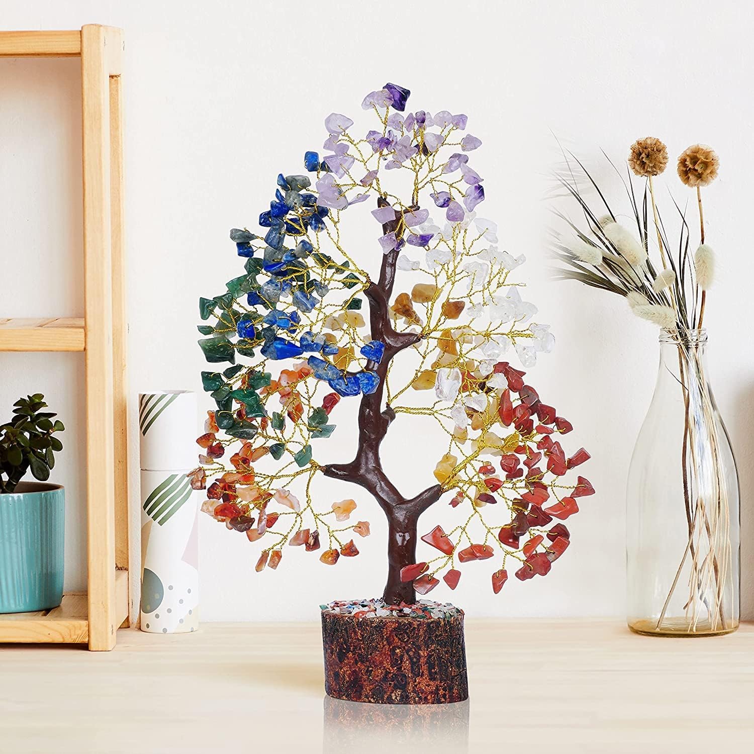 YATSKIA 7 Chakra Tree of Life - Crystals and Healing Stones | Birthday Gifts for Women | Crystal Tree for Positive Energy | Home Office Decor | Spiritual Gifts for Women - Image 2