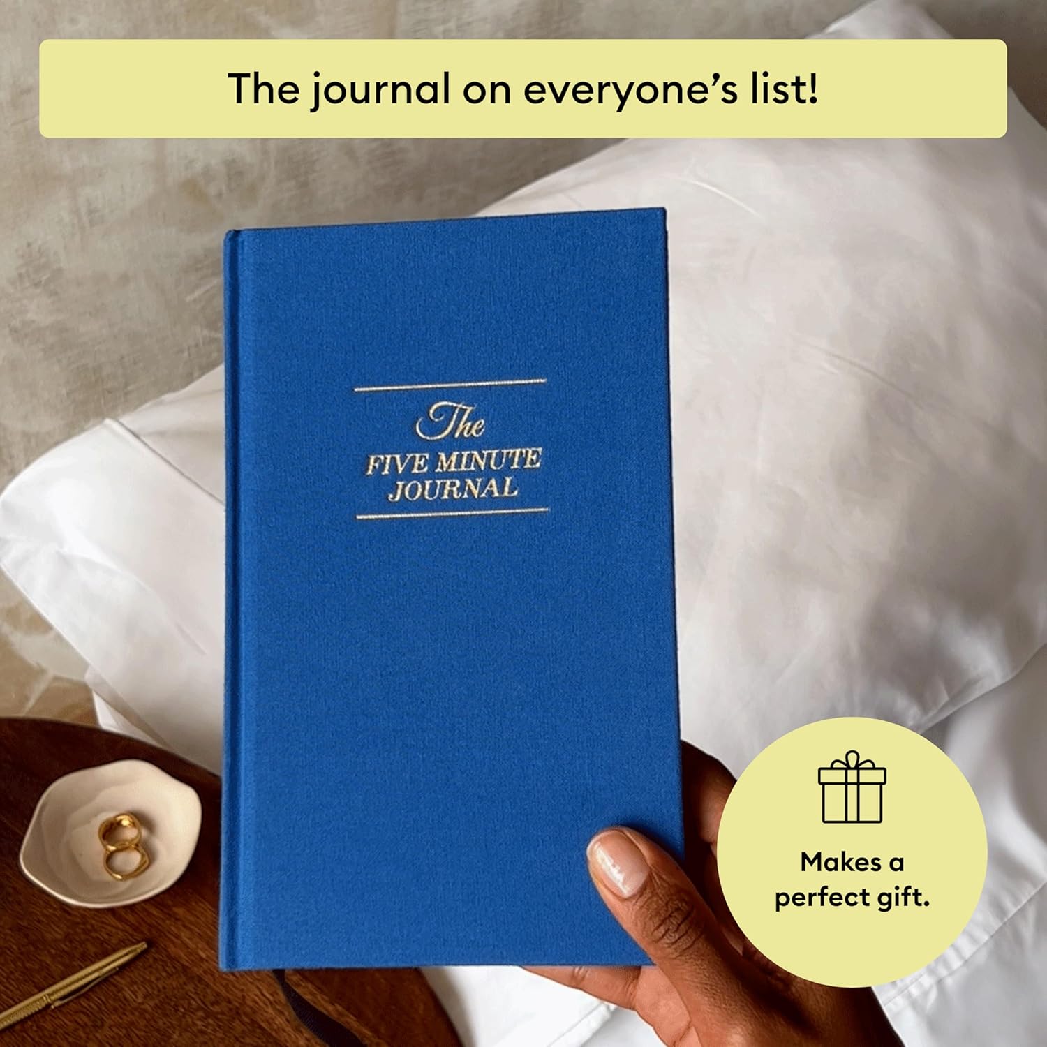 Intelligent Change The Five Minute Journal, Original Daily Gratitude 2025, Reflection & Manifestation for Mindfulness, Undated Daily with Gold Foiling, Plastic-Free, Blue - Image 7