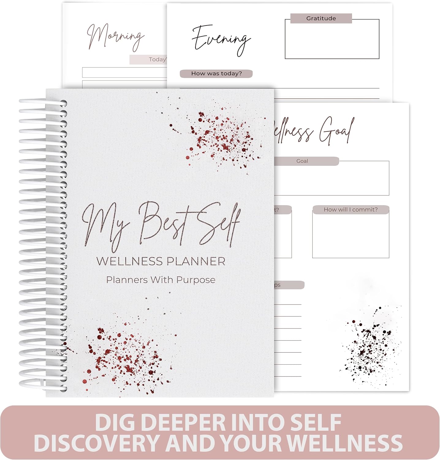 Wellness Journal – Daily Self Care Lifestyle Planner to Support Physical, Mental, & Emotional Health – Guided Prompts Self Love Diary to Practice Gratitude, Reflection, and Goals - Image 4