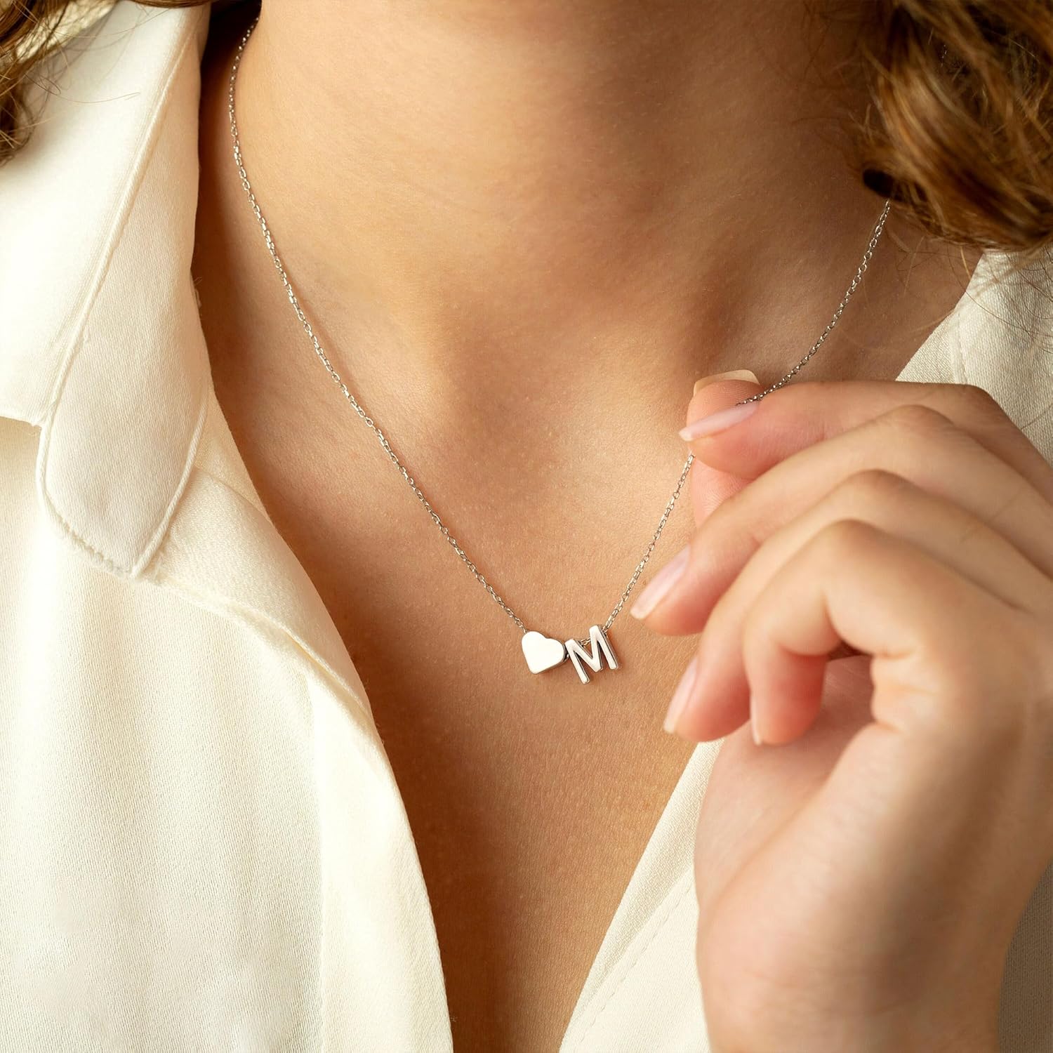 Turandoss Easter Basket Stuffers for Kids Teen Girls - Dainty 18K Gold Plated Heart Initial A-Z Pendant Necklace Trendy Jewelry Heart Necklaces Birthday Easter Gifts for Girlfriend Wife Women - Image 3
