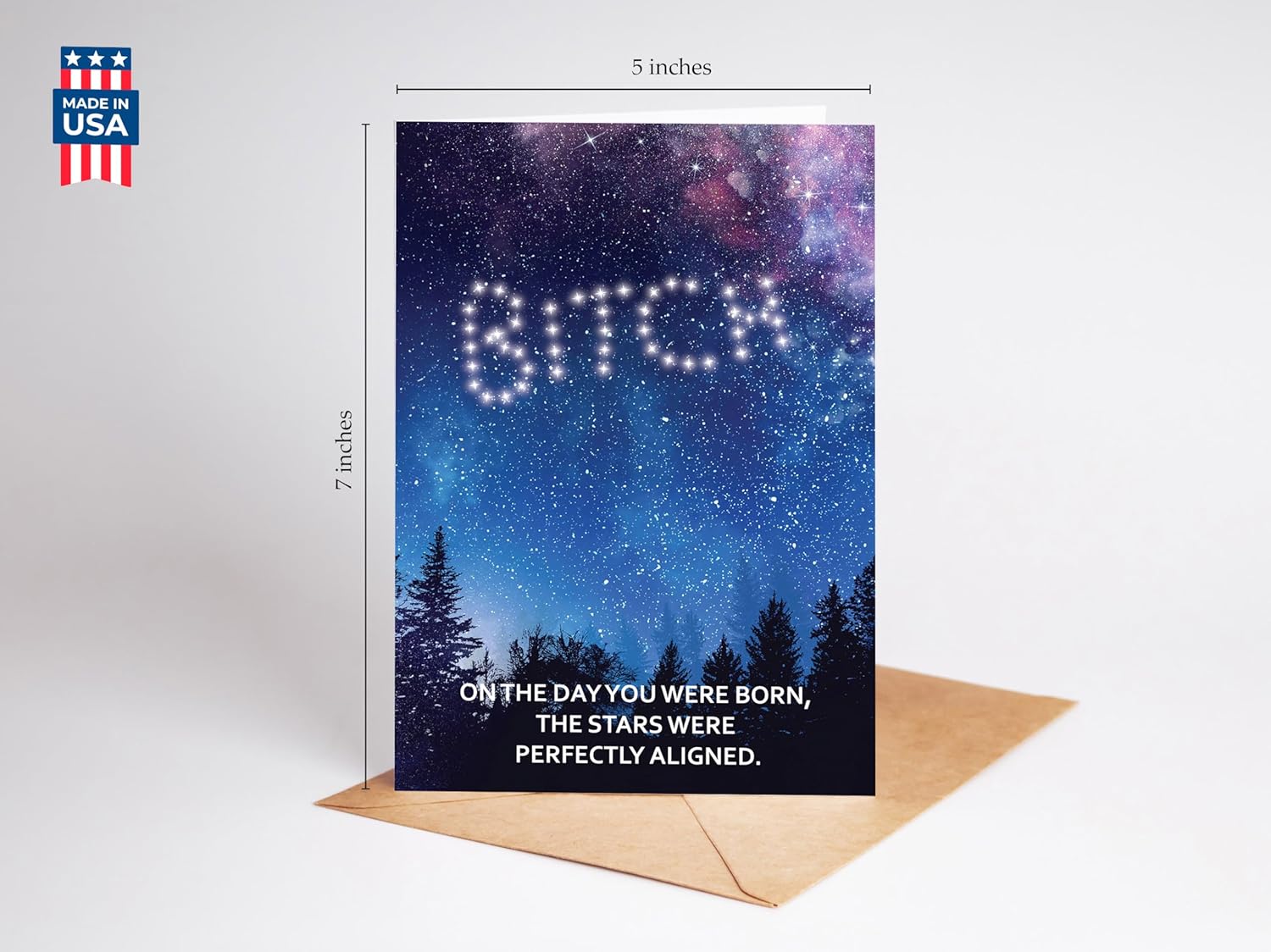 Gelid On The Day You Were Born, The Stars Were Perfectly Aligned - Funny Happy Birthday Cards for Women Her Sister - Humorous Thinking of You Gift Idea Best Friend - Bday Card for Bestie Girlfriend - Image 4