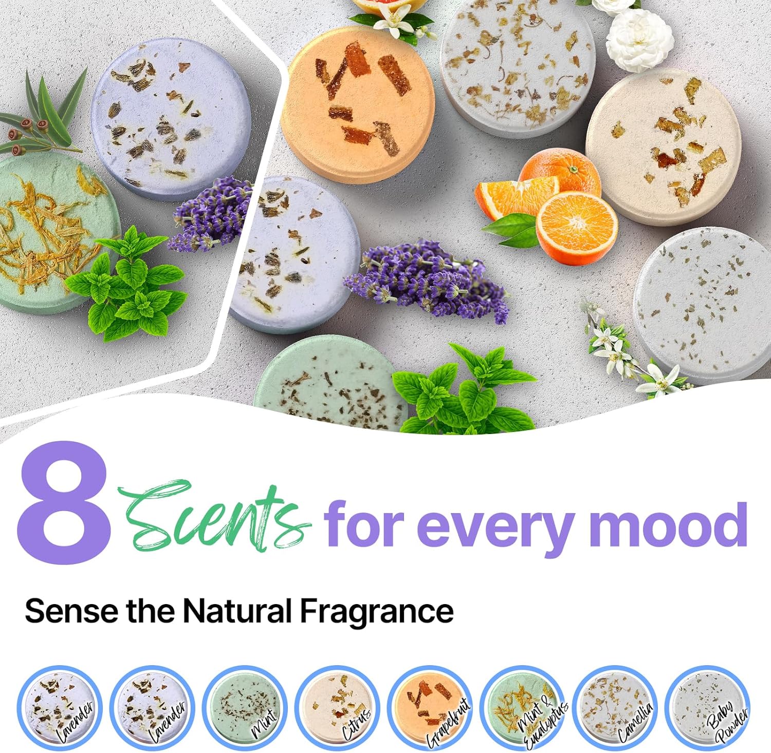 Shower Steamers Aromatherapy Blriet, Gifts for Women, Teen Girls, Wife, Her, Mom, Easter Basket Stuffers Birthday Gifts Decoration Travel Essentials Self Care Home Spa Relaxation - 8 Pack - Image 4
