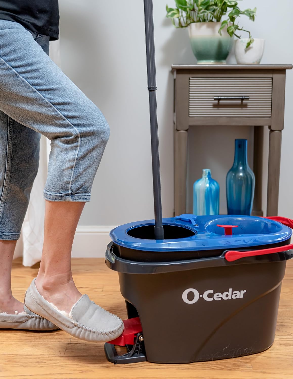 O-Cedar RinseClean Spin Mop & Bucket System | Clean with Water | Removes 99% of Bacteria - Image 12