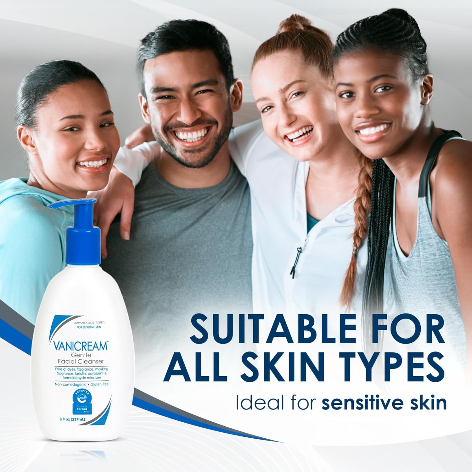 Vanicream Gentle Facial Cleanser with Pump Dispenser - 8 fl oz - Formulated Without Common Irritants for Those with Sensitive Skin - Image 7