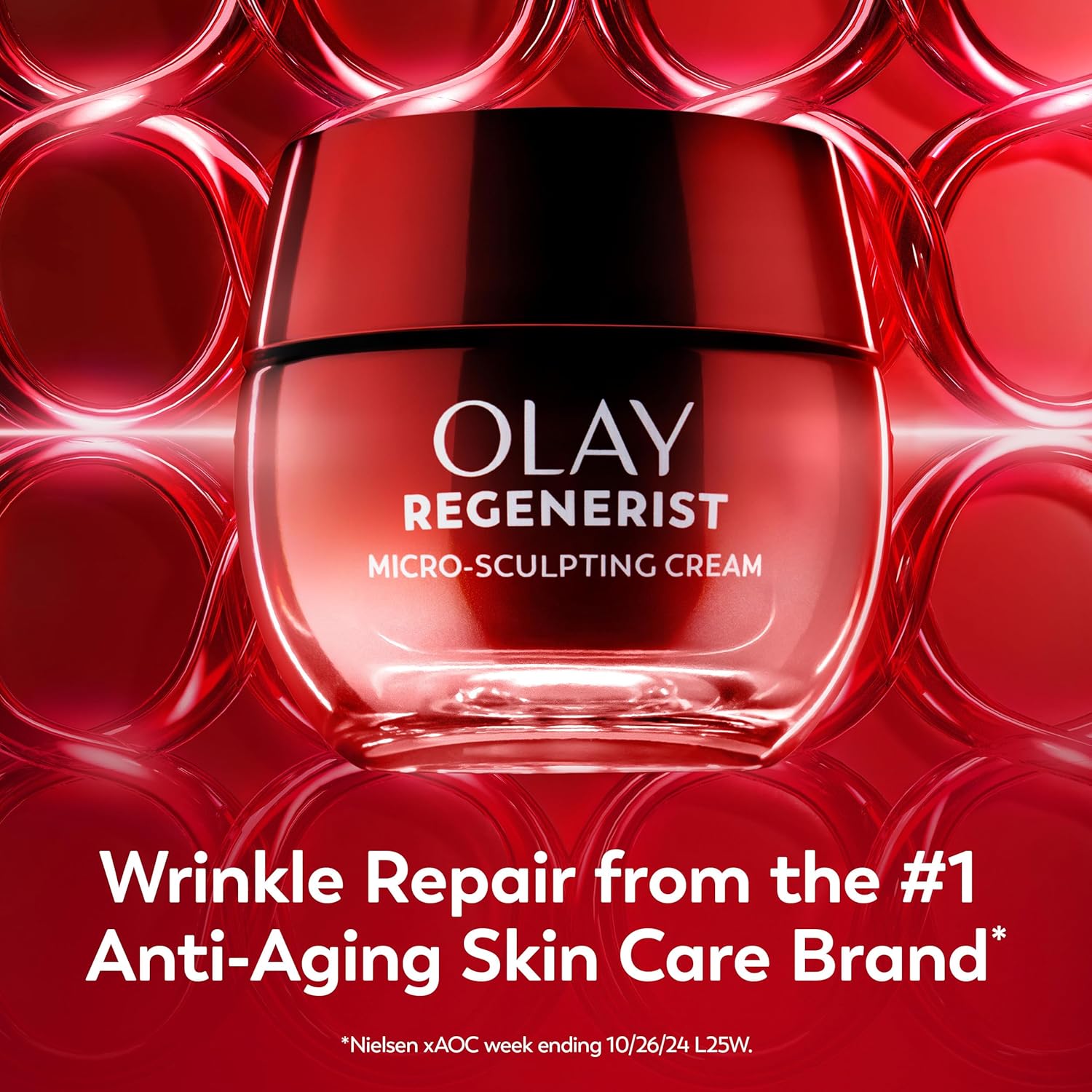 Olay Face Moisturizer, Regenerist Micro-Sculpting Cream for Women, Fragrance-Free - Anti-Aging, Anti-Wrinkle, Firming Skin Care - Triple Collagen Cream, Peptide, Hyaluronic Acid, Niacinamide, 1.7oz - Image 10