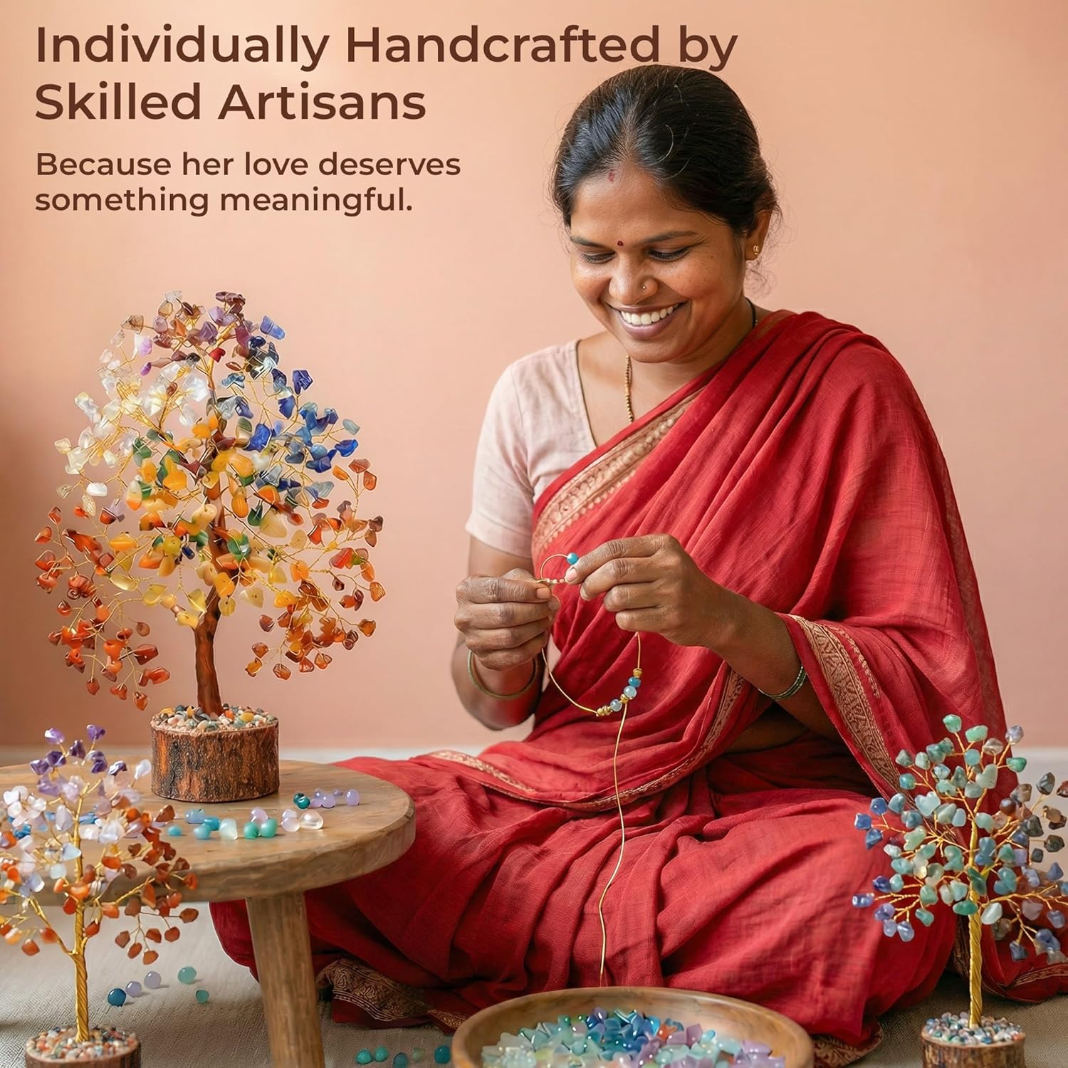 Crystal Tree of Life 7 Chakra Birthday Gifts for Women, Unique Gifts for Her, Home and Office Decor, Handmade Healing Crystals Tree Bring Positive Energy, Money, Good Luck, Gifts for Mom & Love Ones - Image 8