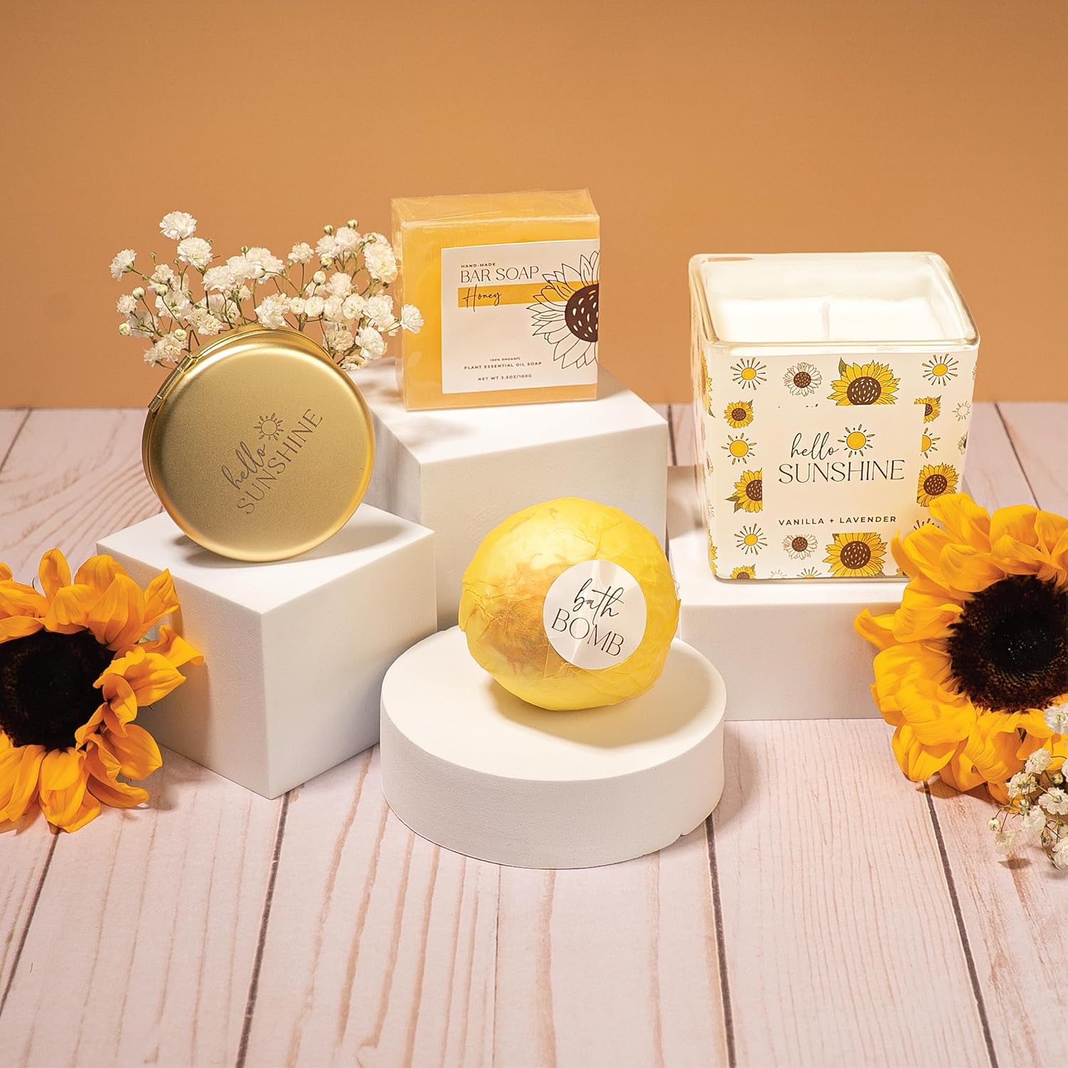 The Love Crate Co Gift Baskets for Women, Unique Birthday Gifts, Best Friend Birthday Gift, Get Well Soon, Sending Sunshine Sunflower Gifts for Women, Thinking of You Care Package - Image 5