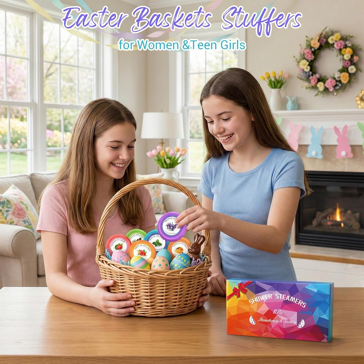 Shower Steamers Aromatherapy - sanyi Birthday Gifts for Women, Teens Easter Basket Stuffers for Adults Girls, Shower Bombs with Natural Essential Oils Self Care - Image 4