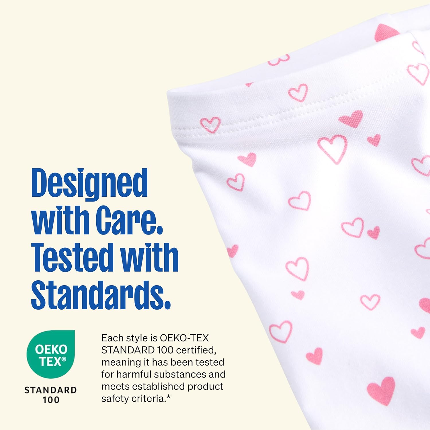Garanimals Baby & Toddler Girl Heart Leggings - Machine-Washable Kid's Clothes - Size 6T - Pink, White, Navy Blue, Black - 4 Pack - Image 6