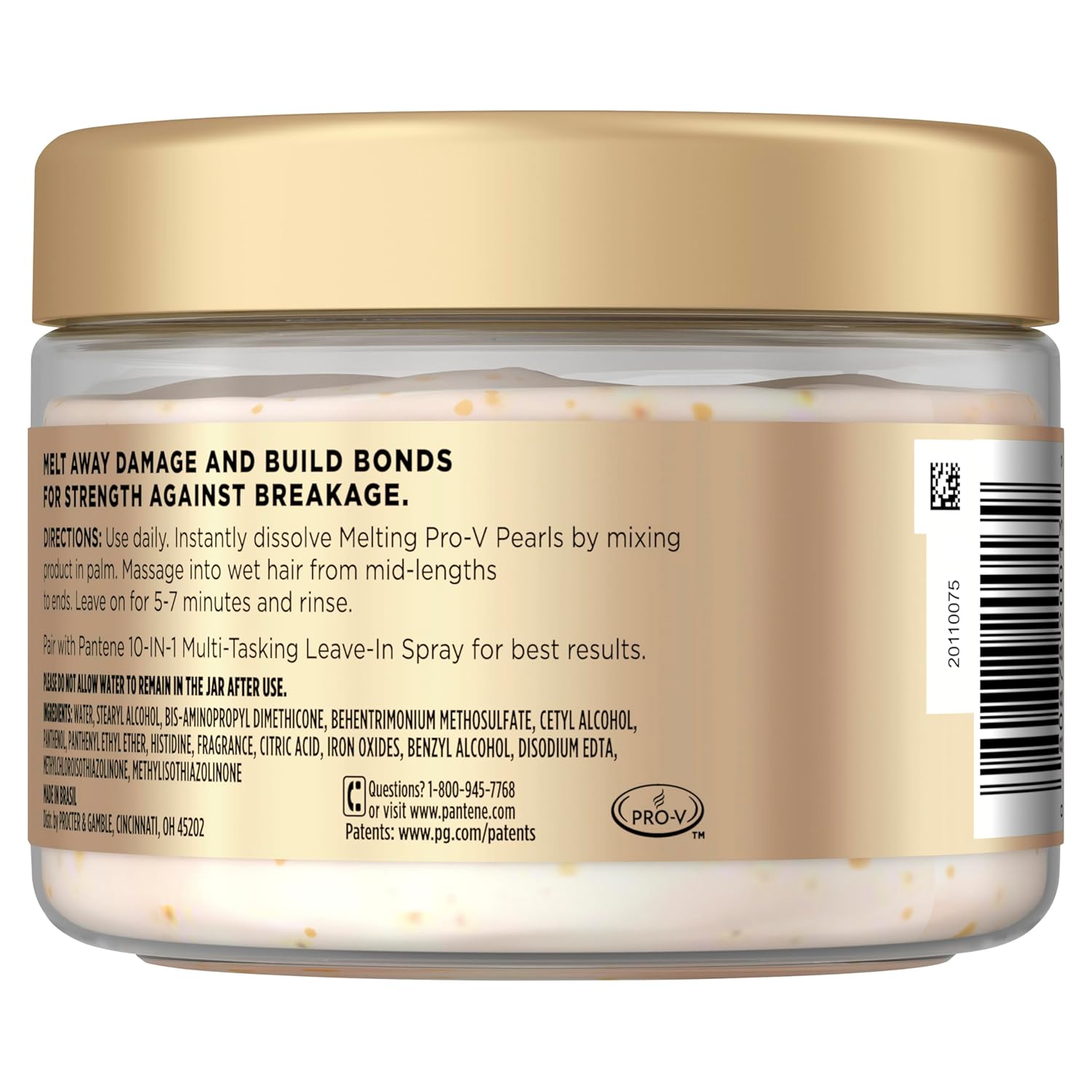 Pantene Miracle Rescue Hair Mask, Intensive Bond Repair with Melting Pro-V Pearls, Melts Away Damage, Builds Bonds, Strengthens Against Damage, Deep Conditioning for Dry Damaged Hair, 10.1 fl oz - Image 8